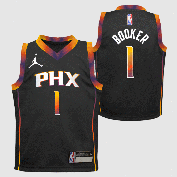 Image of Devin Booker Phoenix Suns 2024 Statement Edition Toddler NBA Jersey