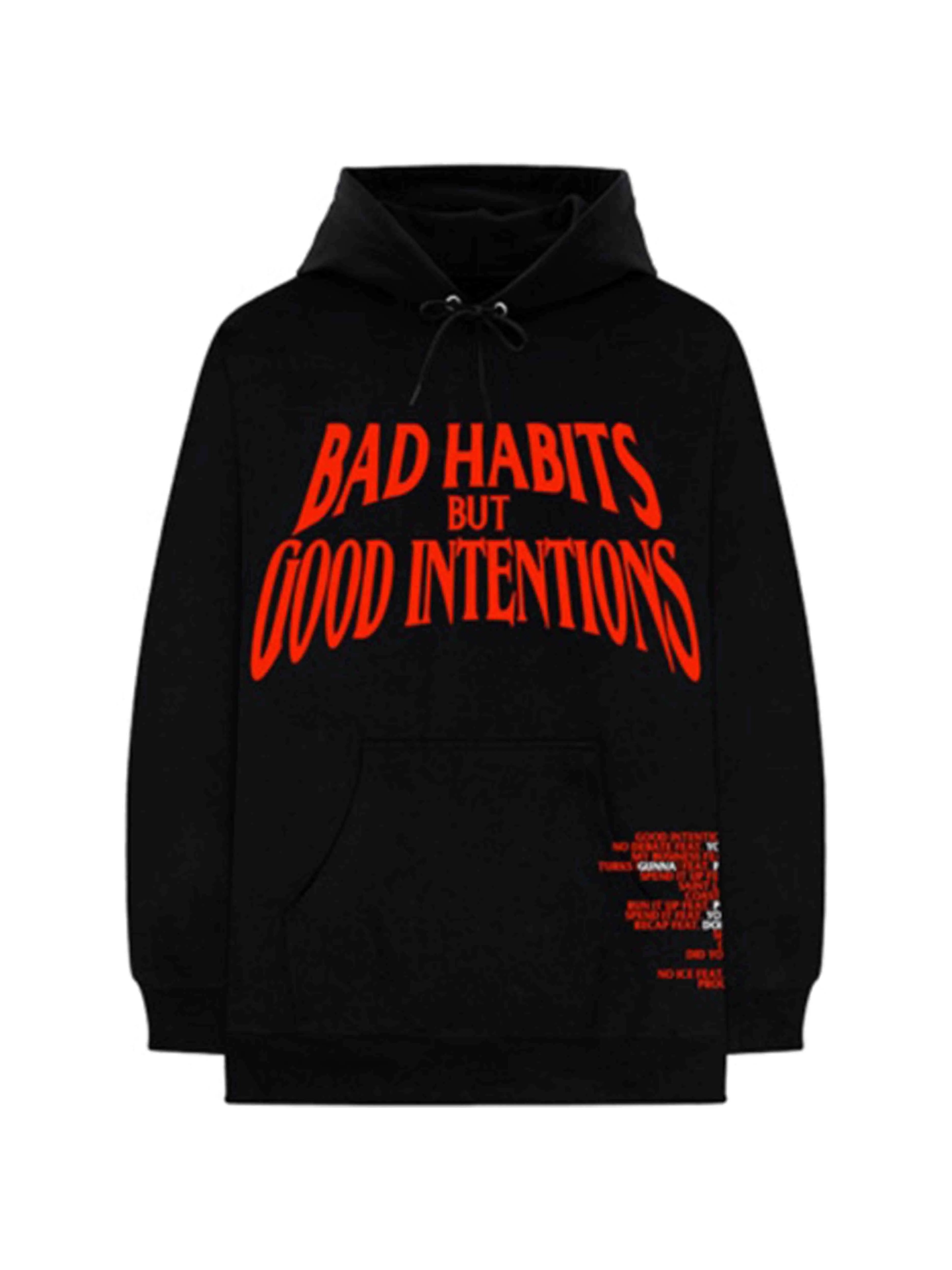 Image of Nav X Vlone Bad Habits Hoodie Black Vlone