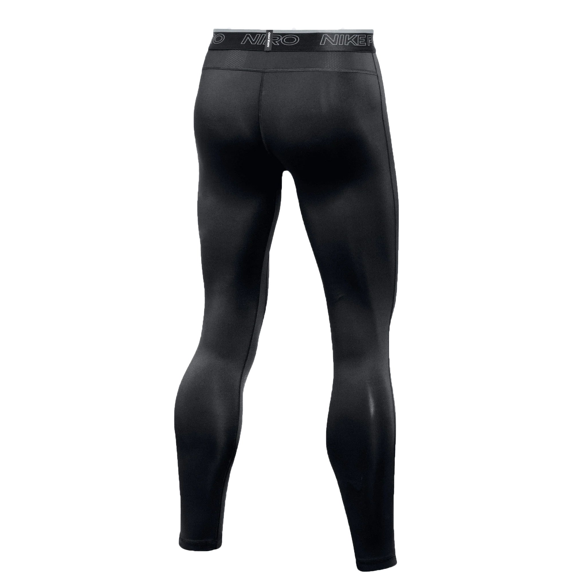 Image of Nike Mens Pro Training Tights Black/Grey Back