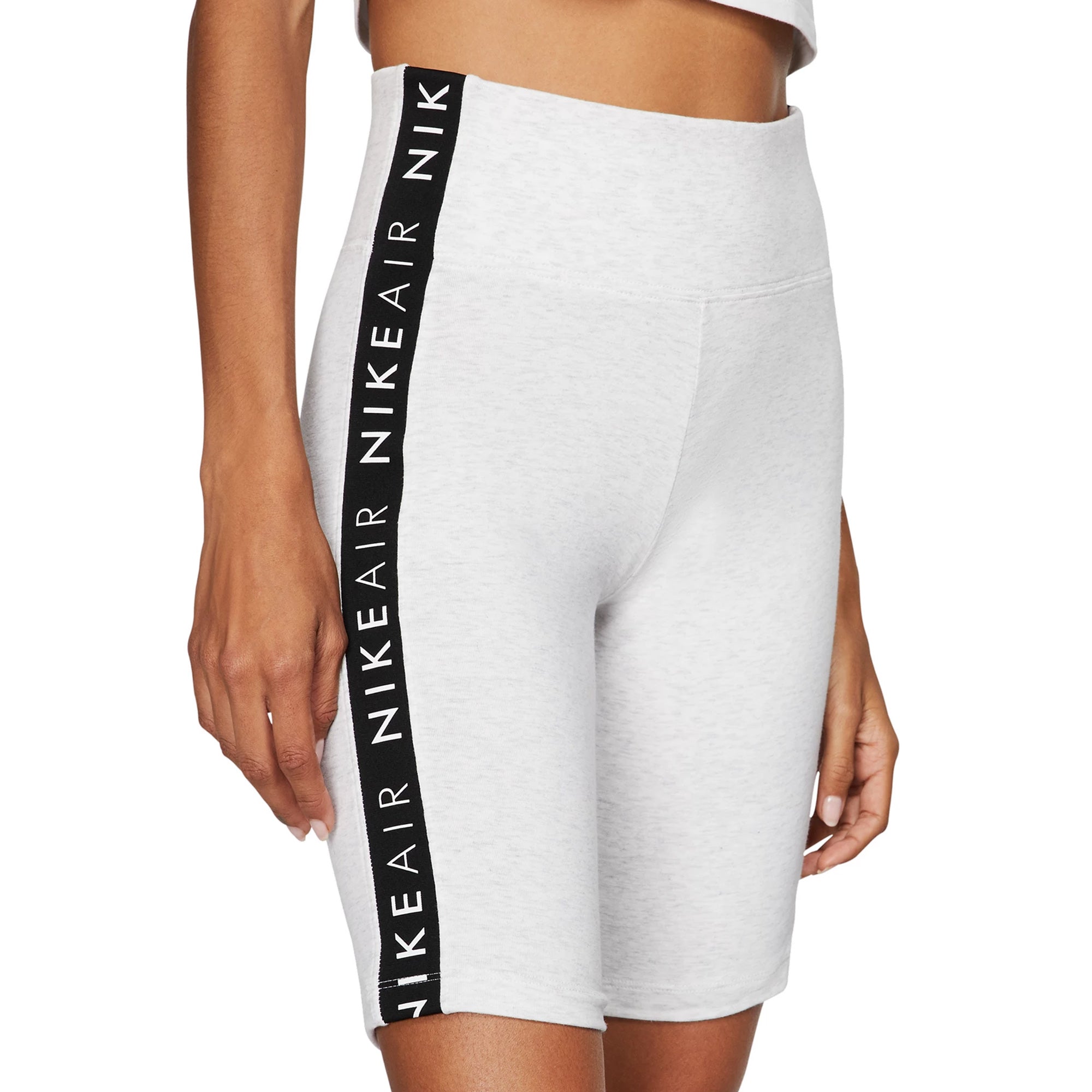 Image of Nike Womens Air Shorts Birch Heather/Black Main