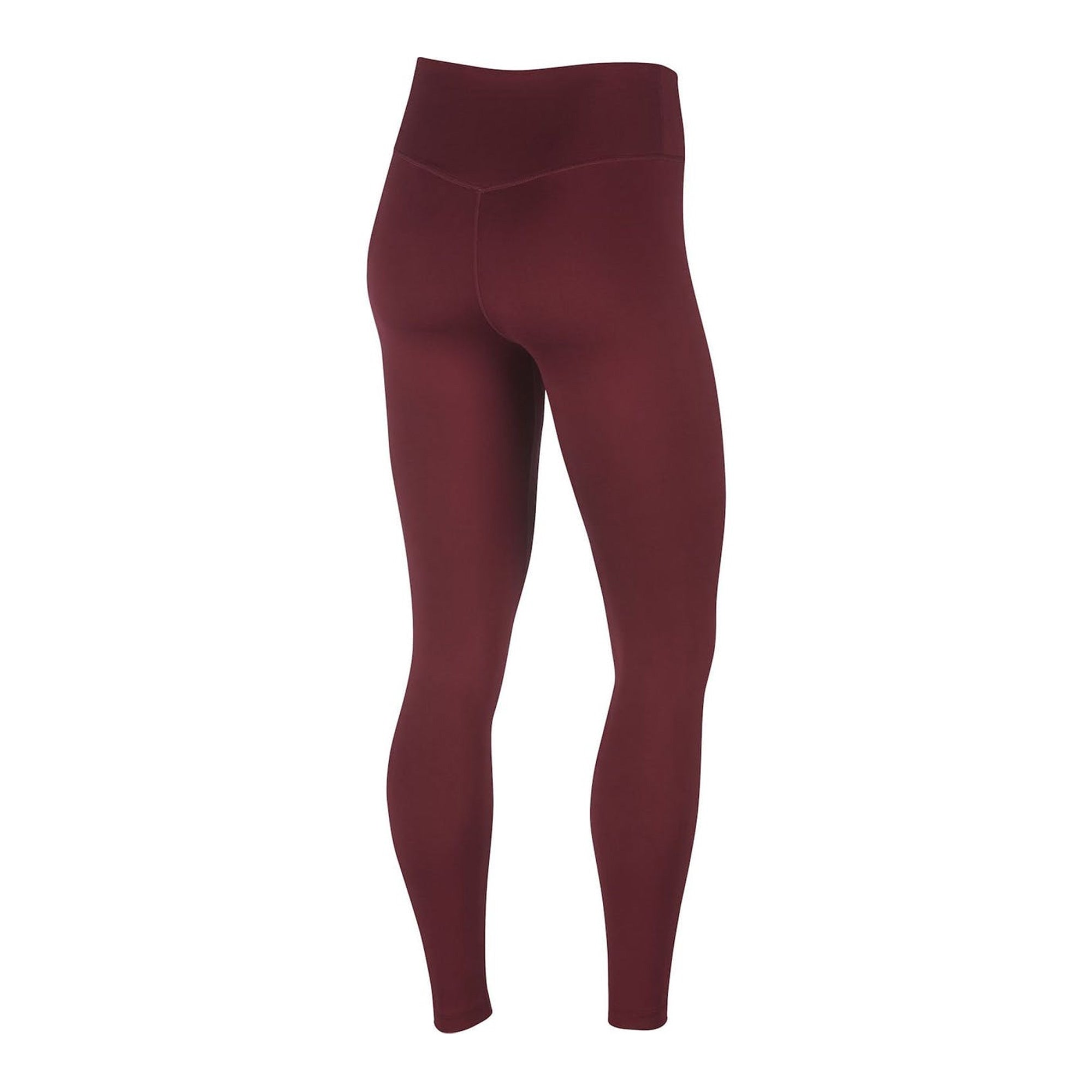 Image of Nike Womens DriFit One MidRise Tights Dark Beetroot/White Back
