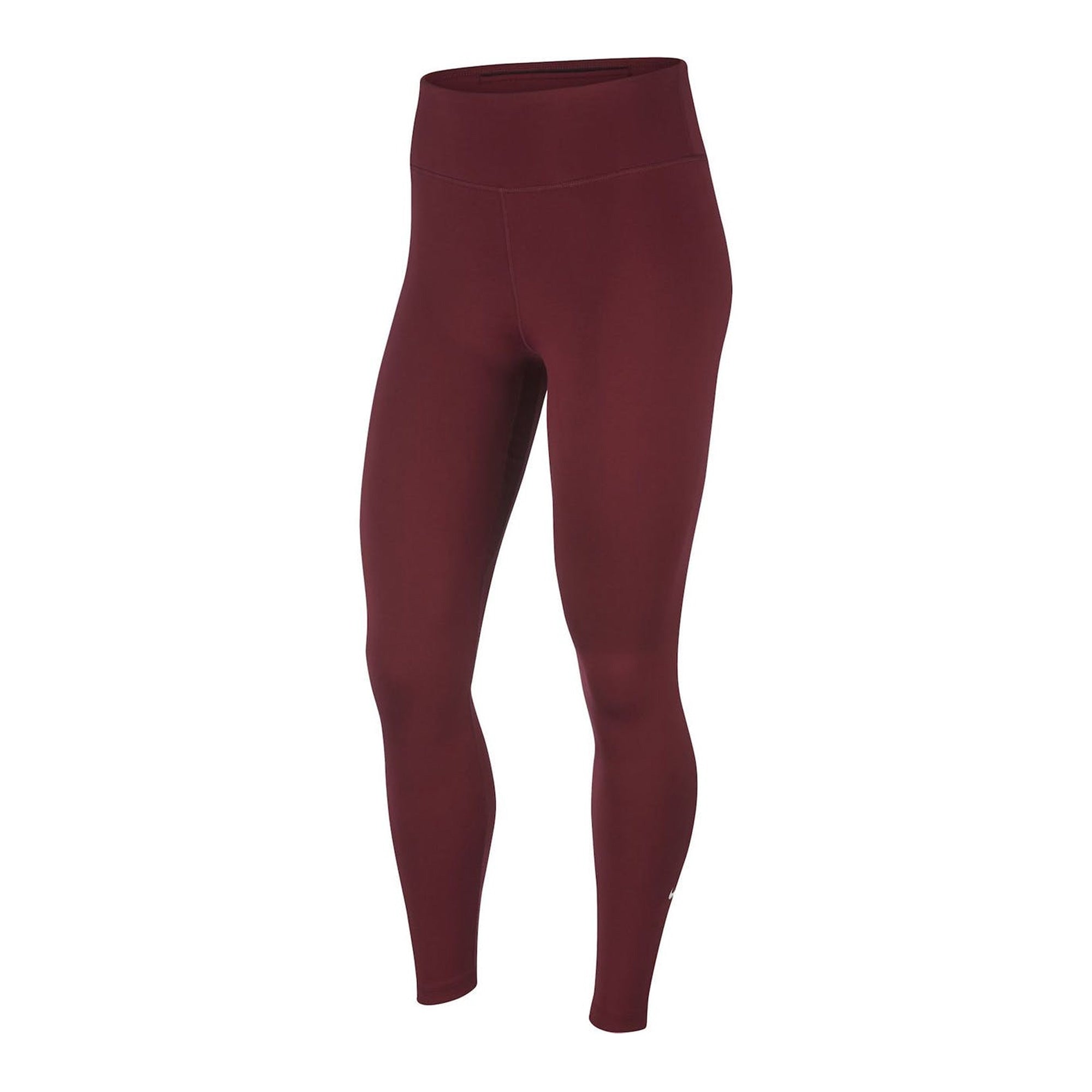 Image of Nike Womens DriFit One MidRise Tights Dark Beetroot/White Front