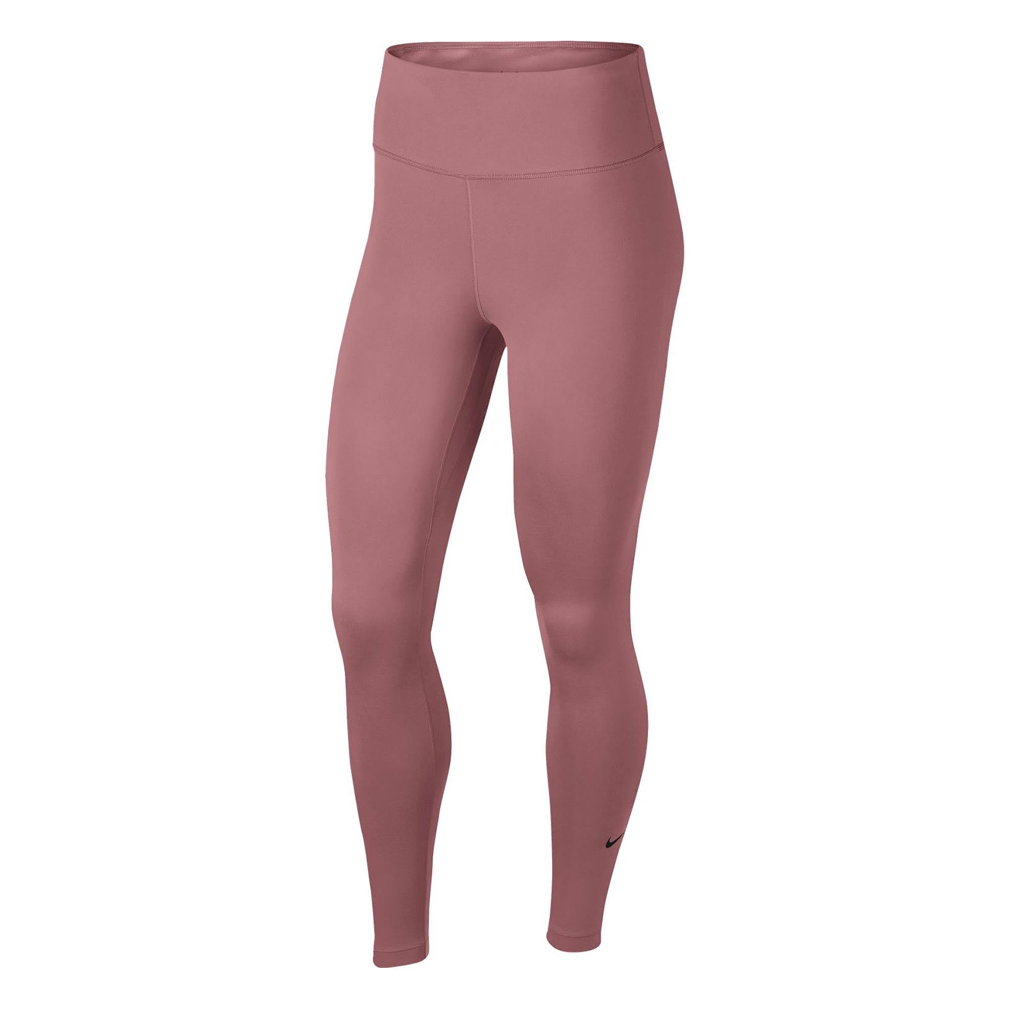 Image of Nike Womens DriFit One MidRise Tights Desert Berry/Black Front