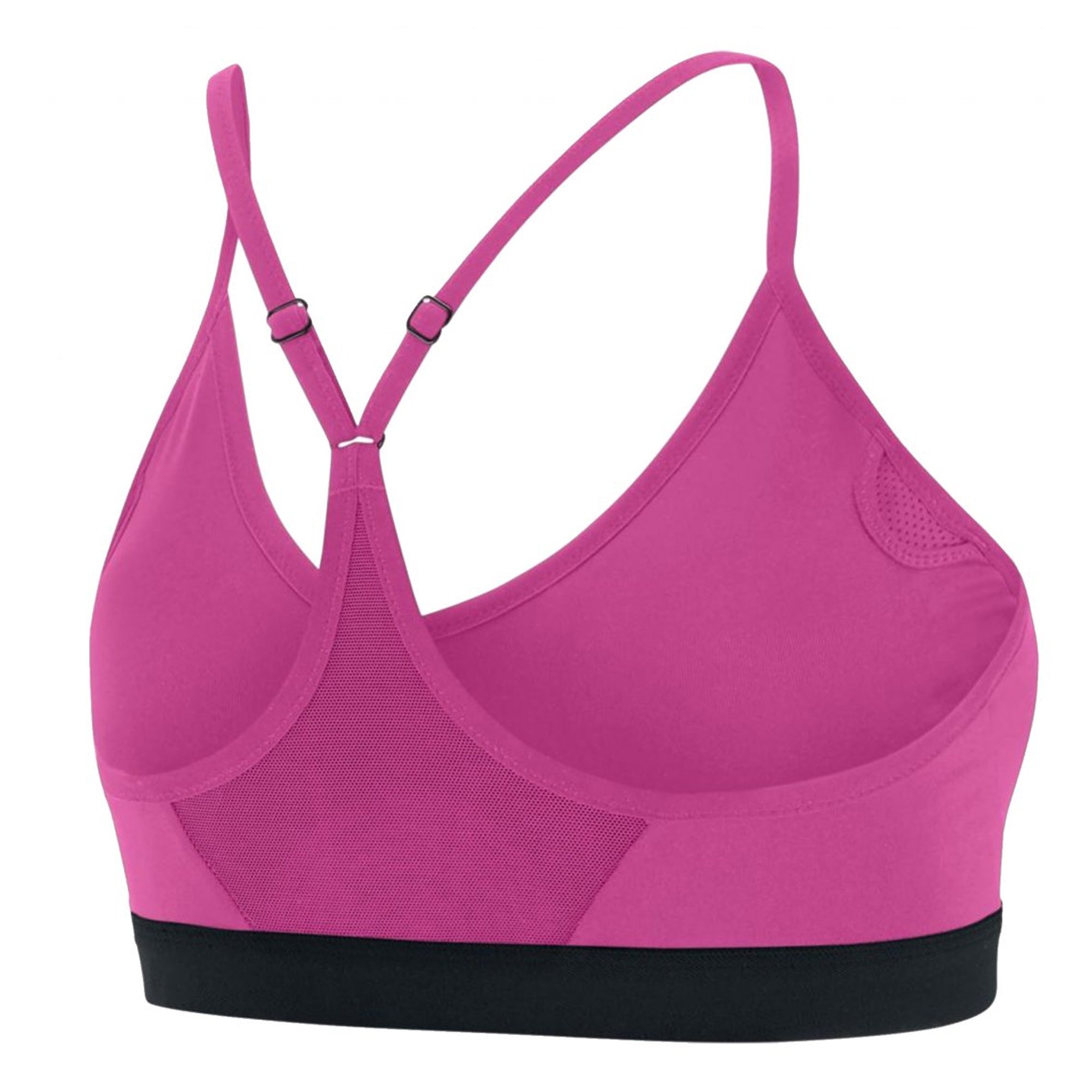 Image of Nike Womens Indy DriFIT VNeck Sports Bra Pink/Black Back
