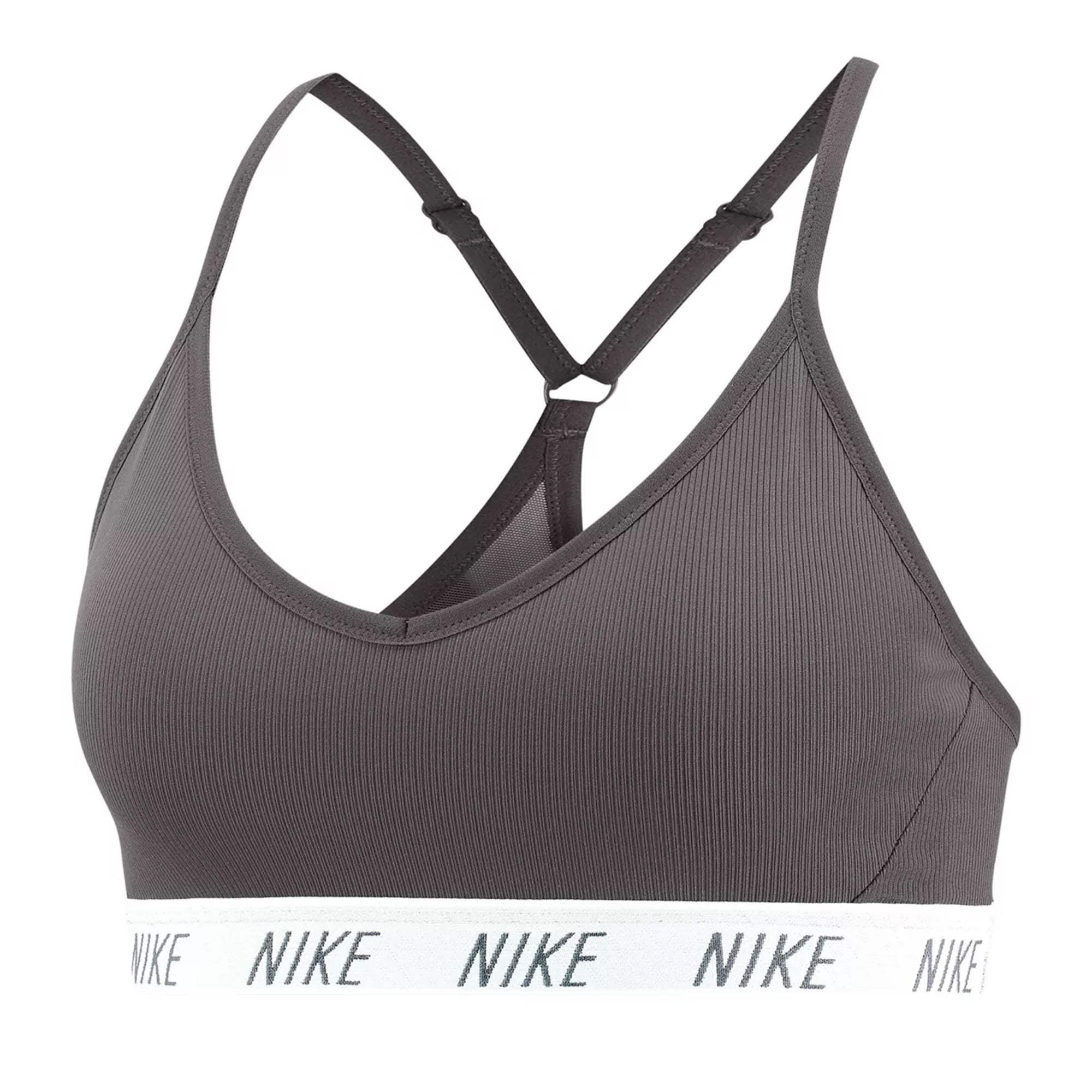 Image of Nike Womens Indy Yoga Sports Bra Grey/White