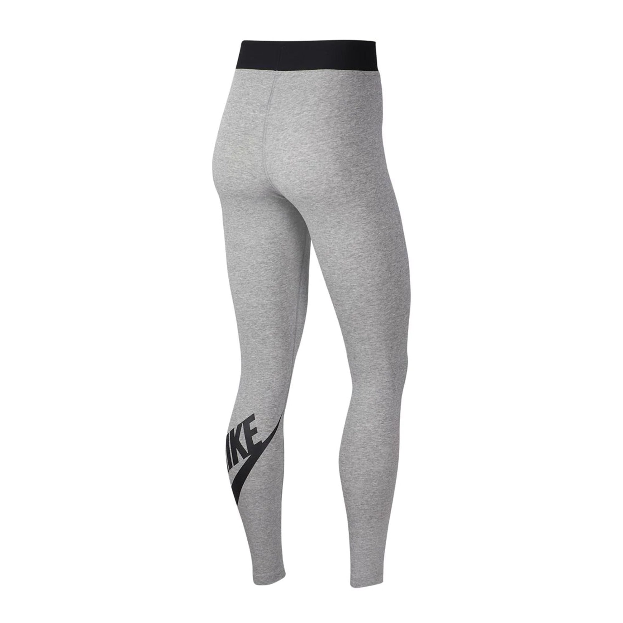 Image of Nike Womens LegASee High Waist Tights Grey/Black Back