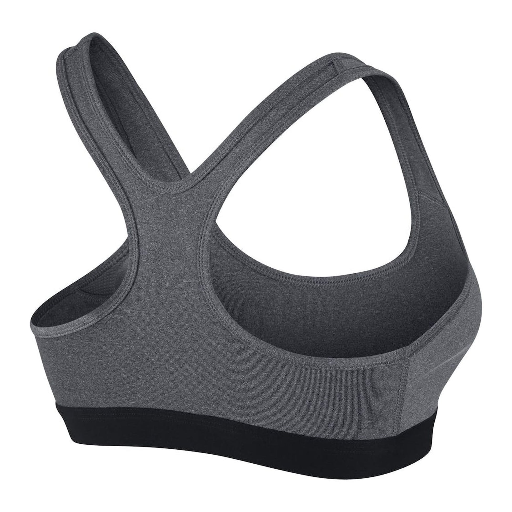 Nike Womens Pro Classic Padded Sports Bra Carbon Heather/Black Back