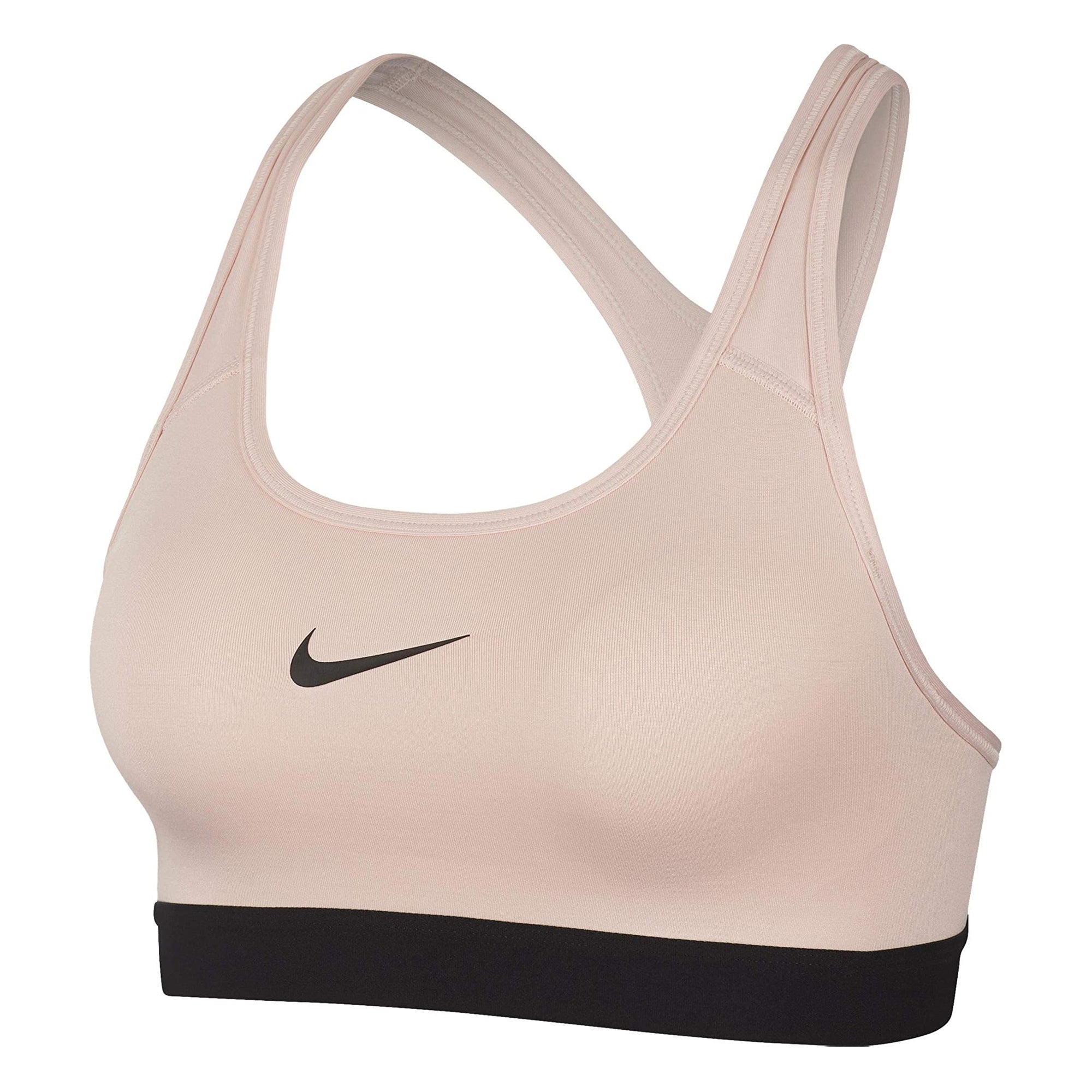 Image of Nike Womens Pro Classic Padded Sports Bra Echo Pink/Black Front