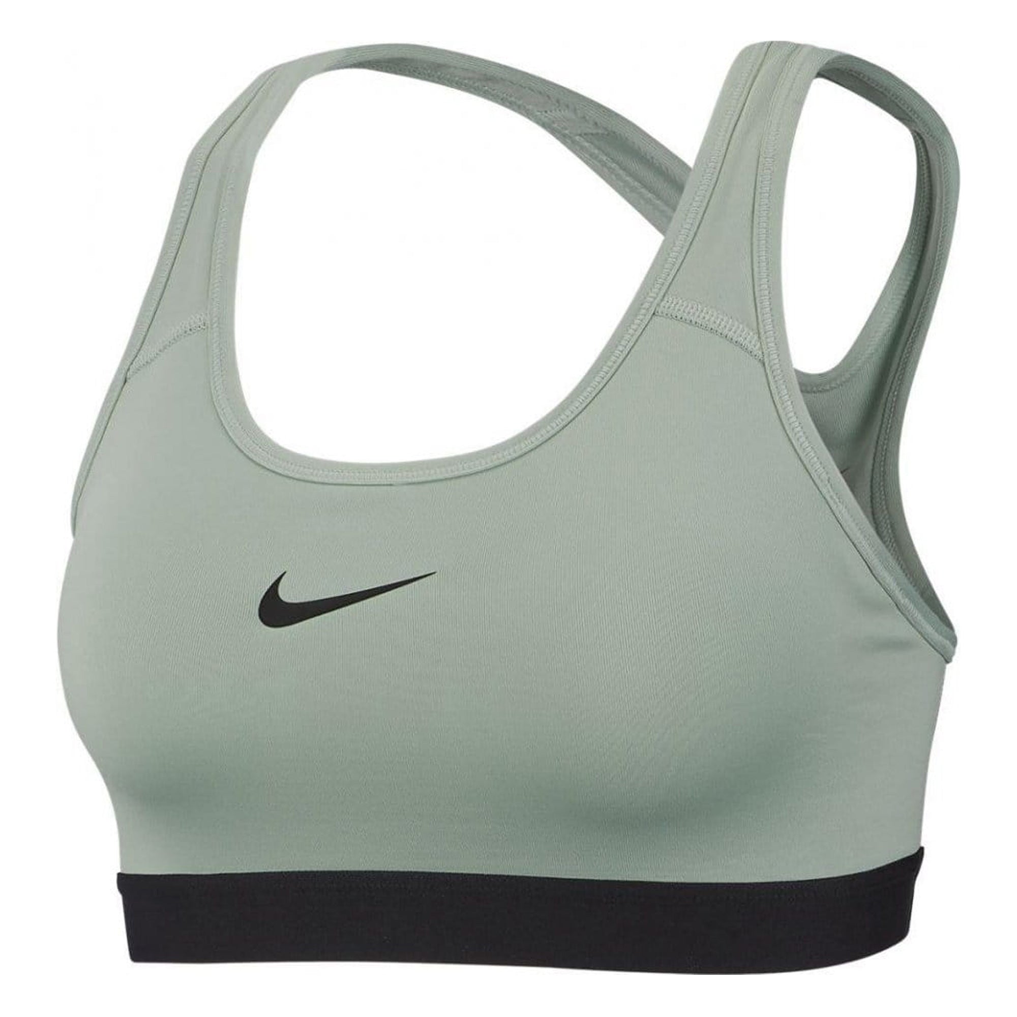Image of Nike Womens Pro Classic Padded Sports Bra Pistachio/Black Front