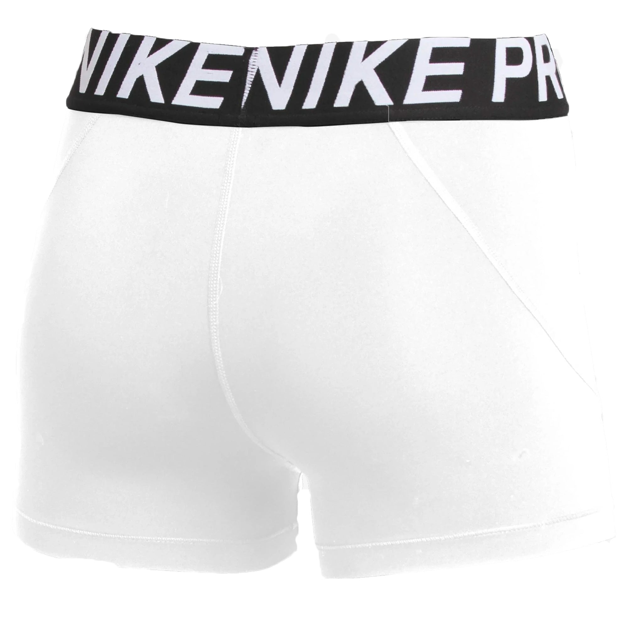 Image of Nike Womens Pro Tight 3 Shorts White/Black Back