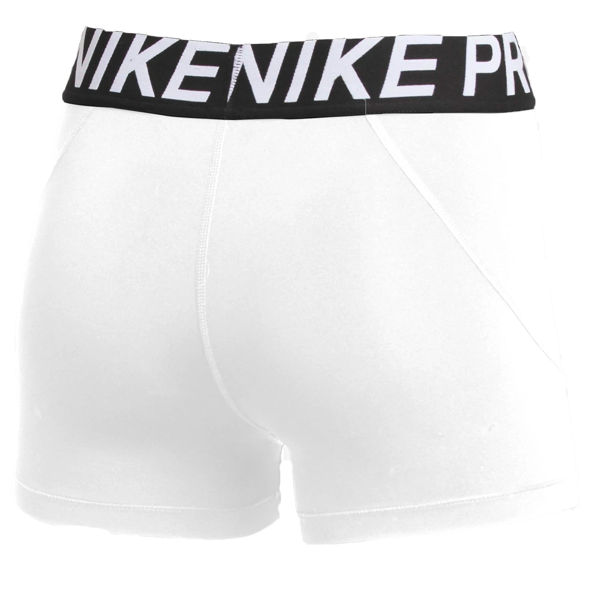 Image of Nike Womens Pro Tight 5 Shorts White/Black Back