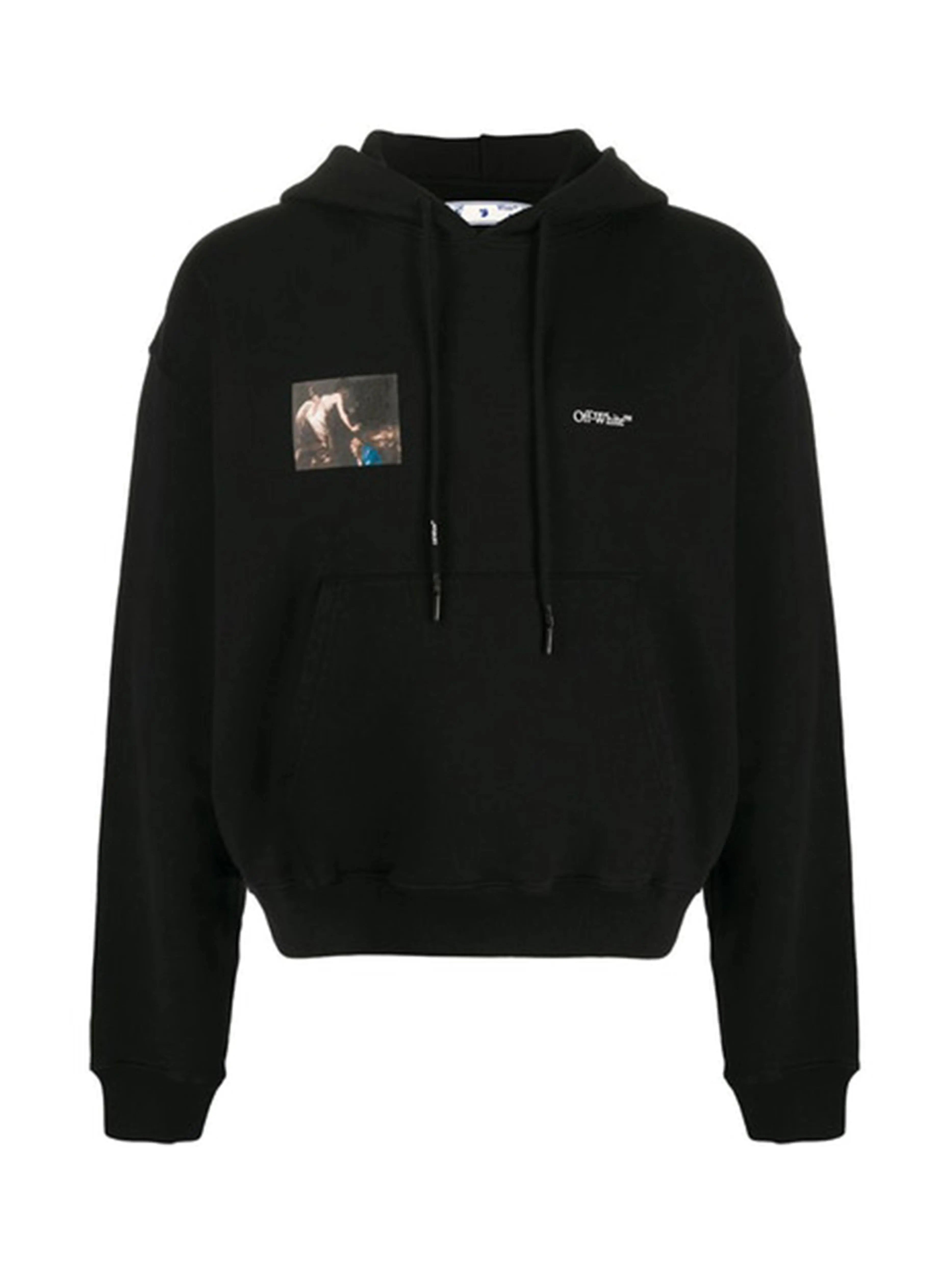 Image of OFF-WHITE Oversize Fit Caravaggio Angel Hoodie Black Prior