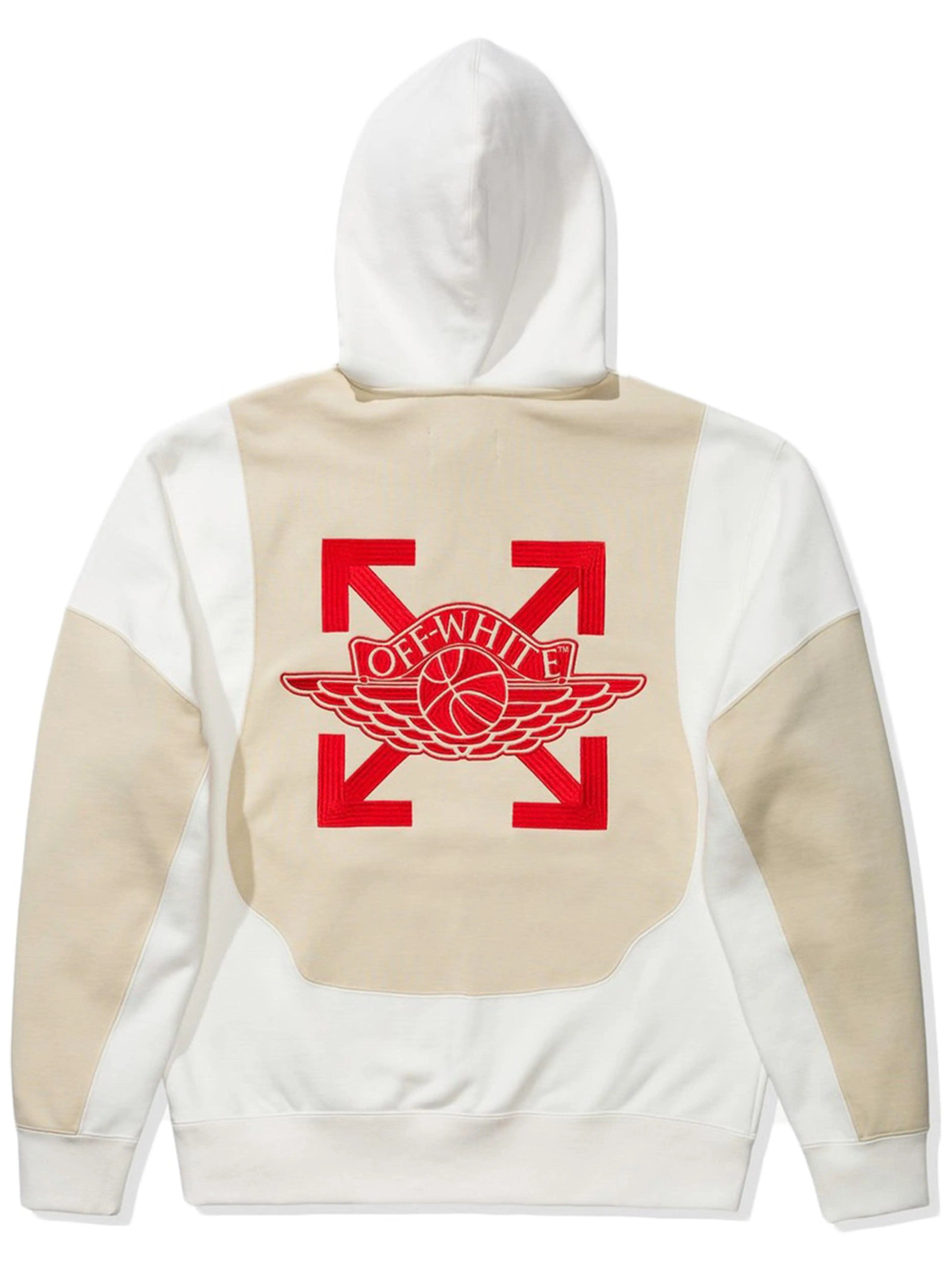 Image of OFF-WHITE x Jordan Hoodie White [SS21] Prior