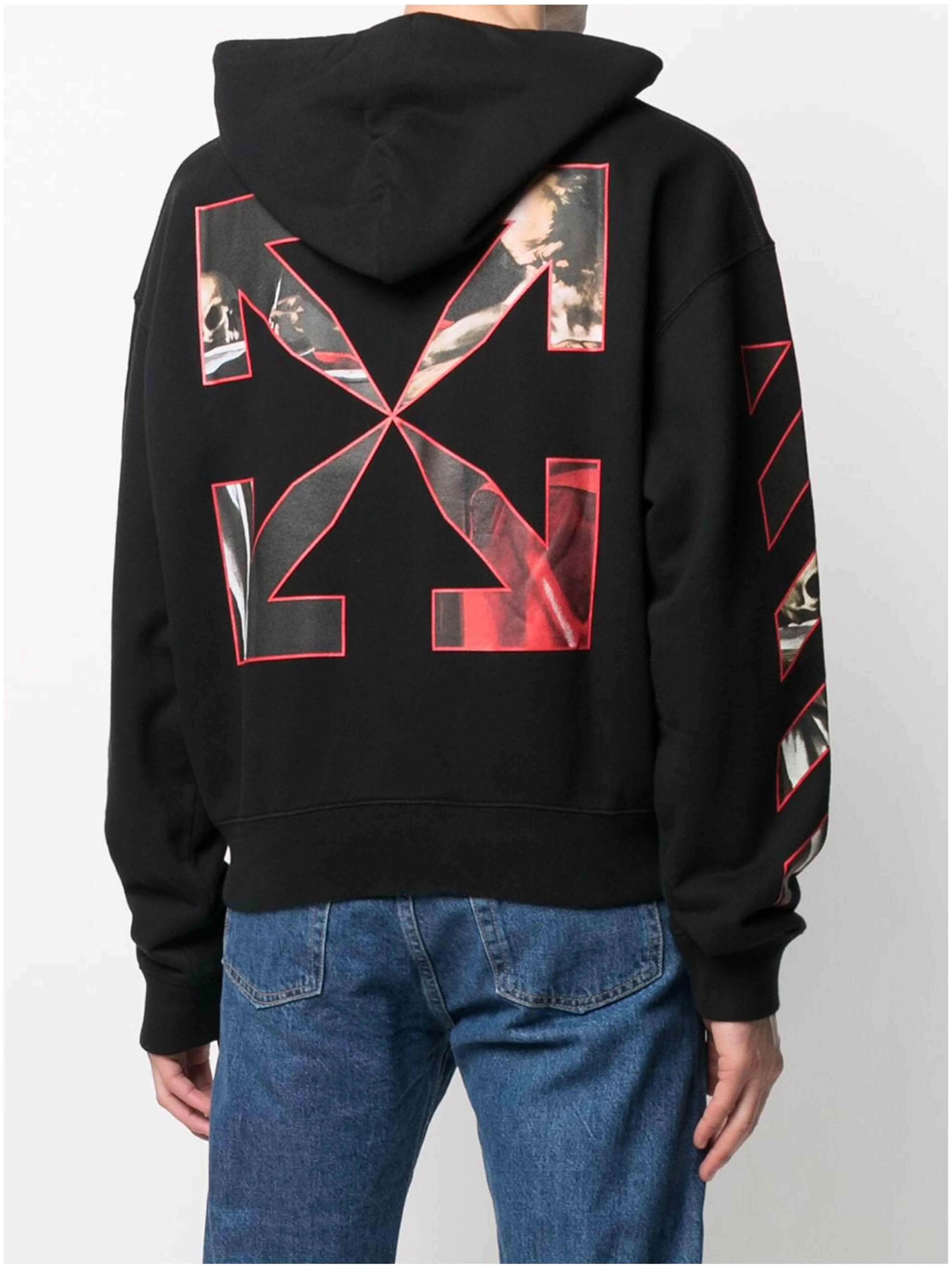 Image of Off-White Oversize Fit Caravaggio Painting Hoodie Black [FW20] Prior