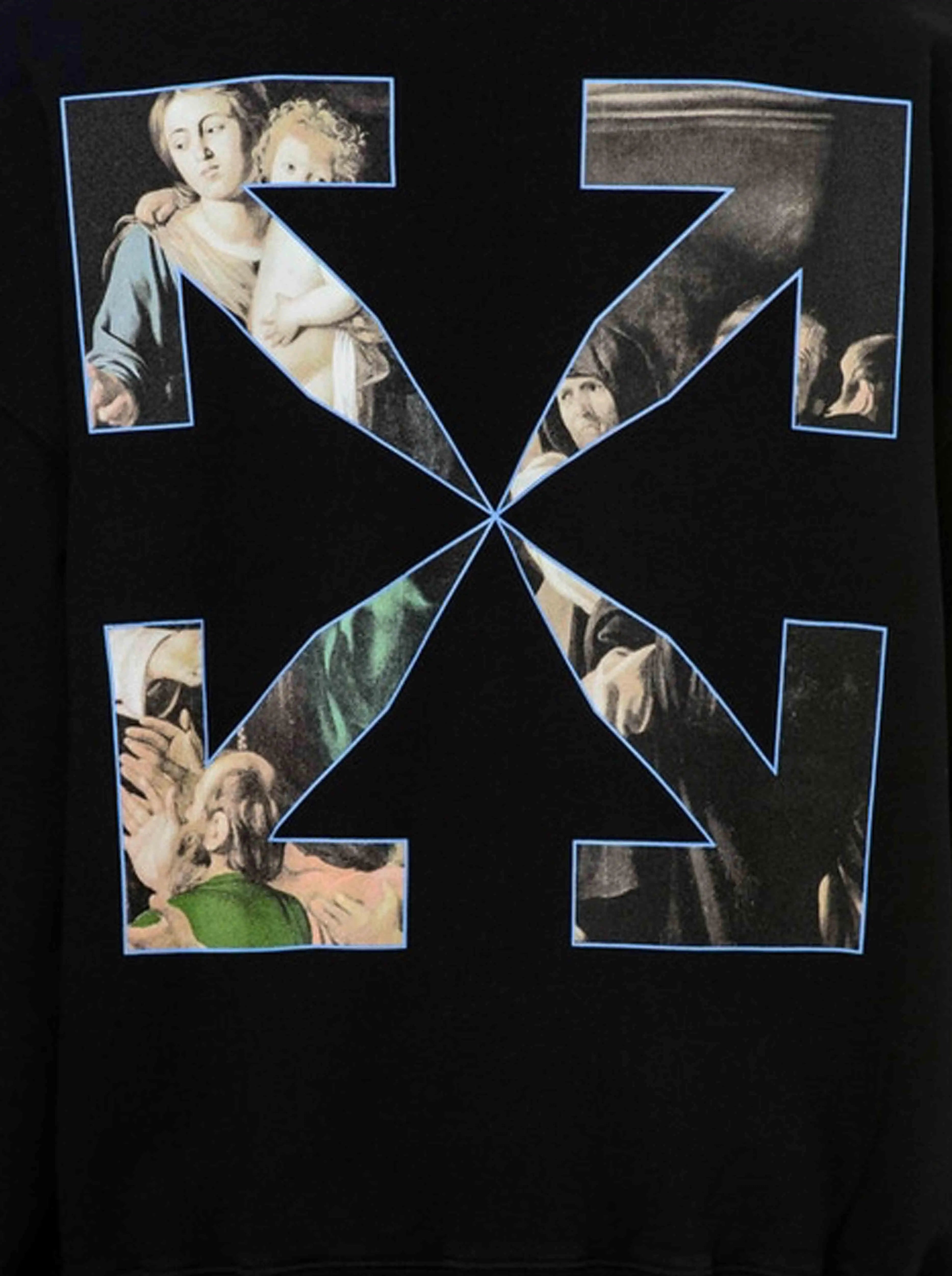Image of Off-White Oversize Fit Caravaggio Painting Hoodie Black [FW20] Prior