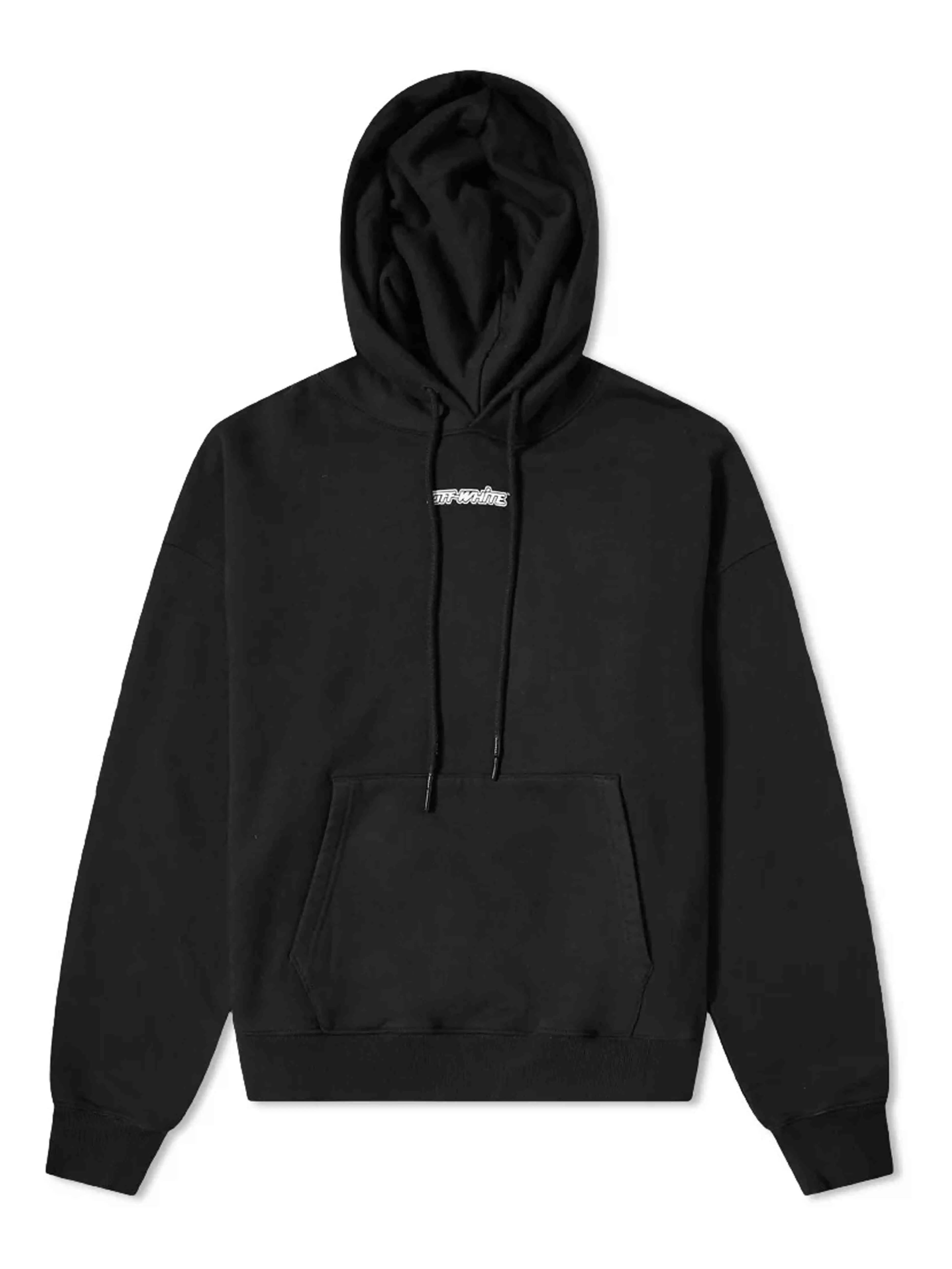Image of Off-White Oversize Fit Marker Arrows Hoodie Black/Blue [FW20] Prior