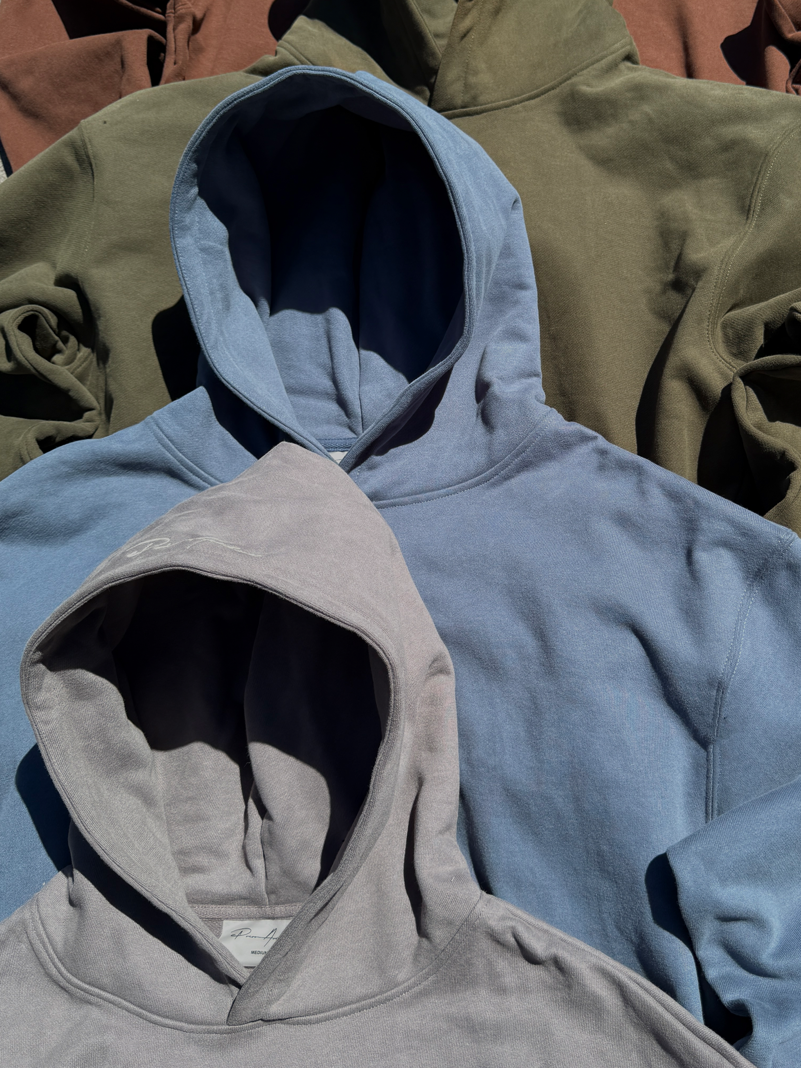 Image of Prior Embroidery Logo Oversized Cropped Hoodie Mirage