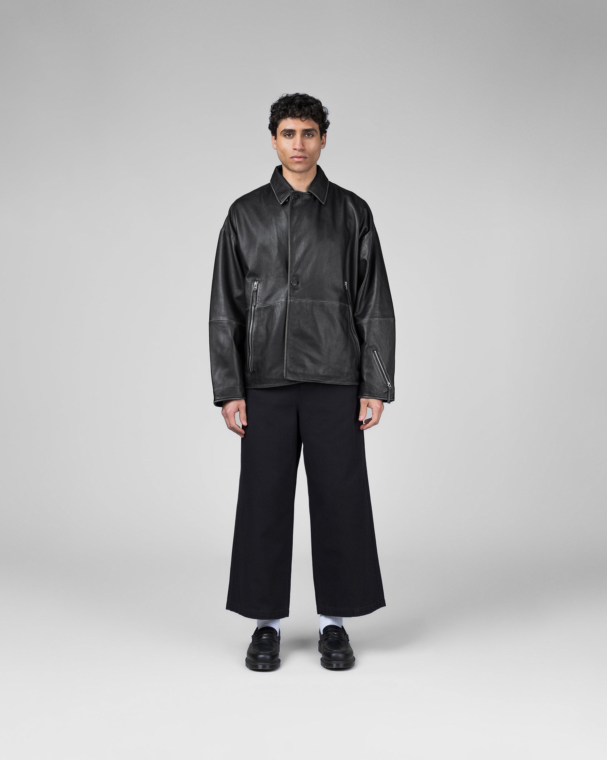 New Amsterdam Surf Association Leather Jacket Boxy Fit