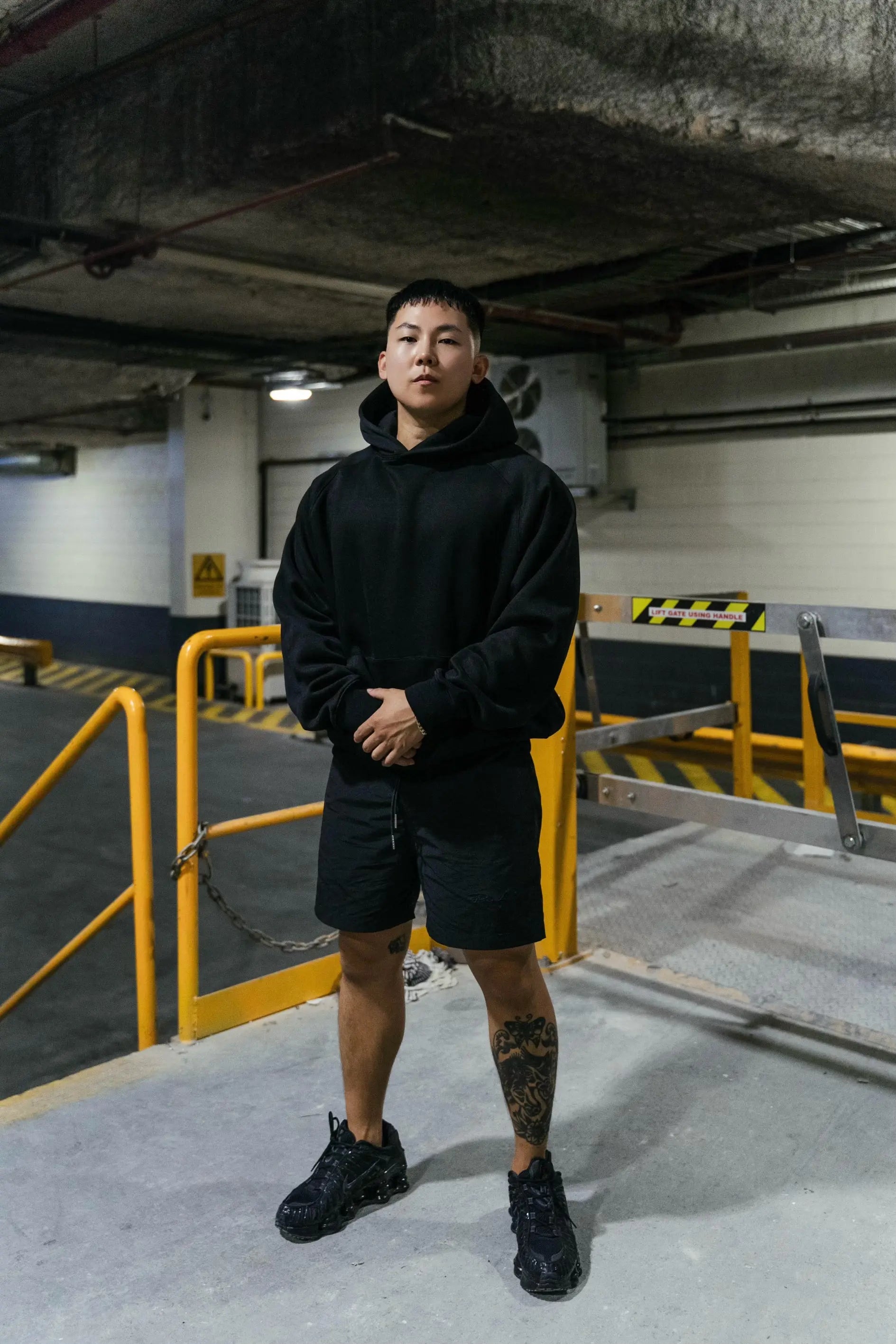 Image of Prior Black Collection Embroidery Logo Oversized Hoodie Onyx in Auckland, New Zealand - Shop name