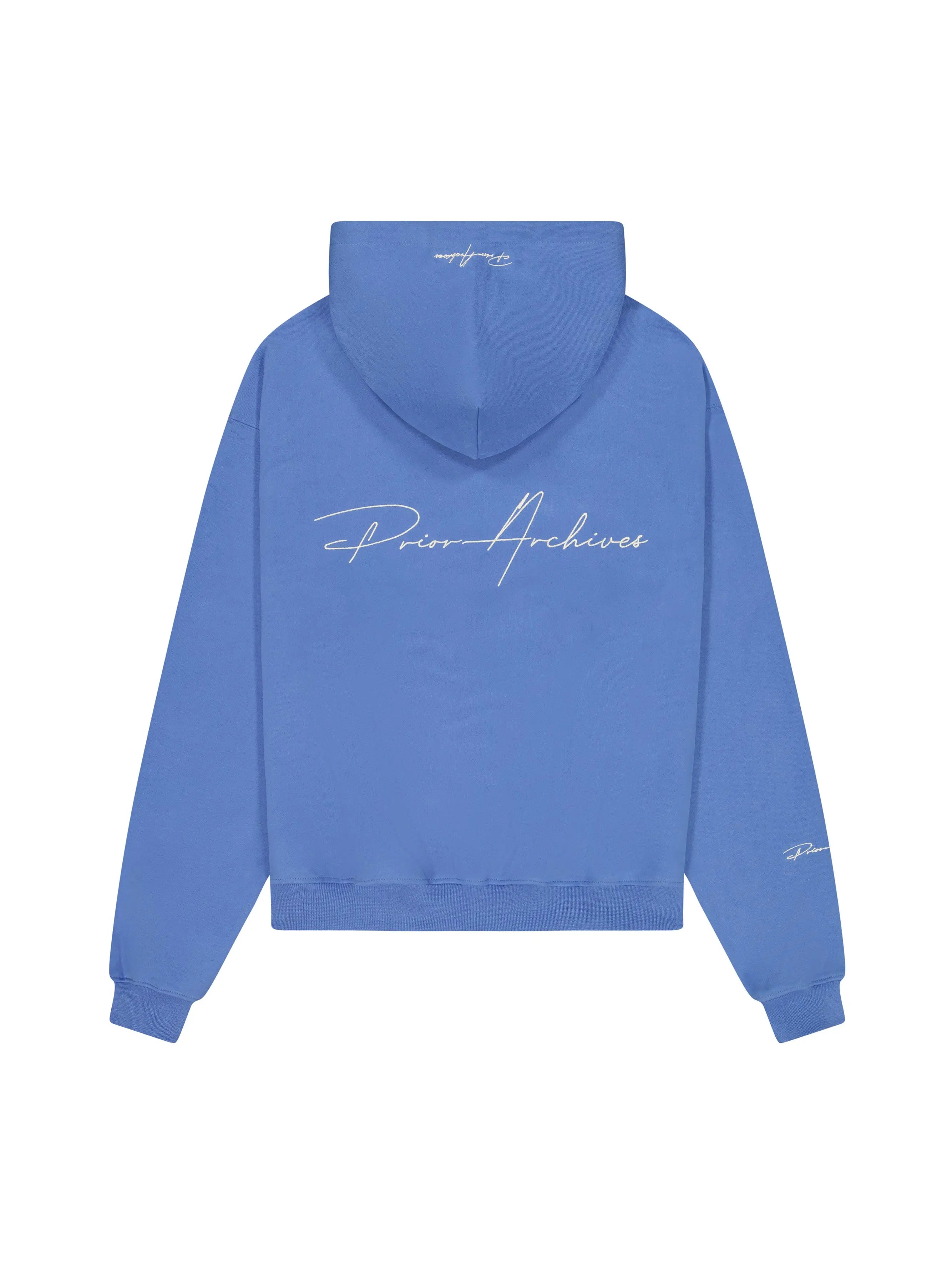 Image of Prior Embroidery Logo Oversized Hoodie Faded Azure in Auckland, New Zealand - Shop name