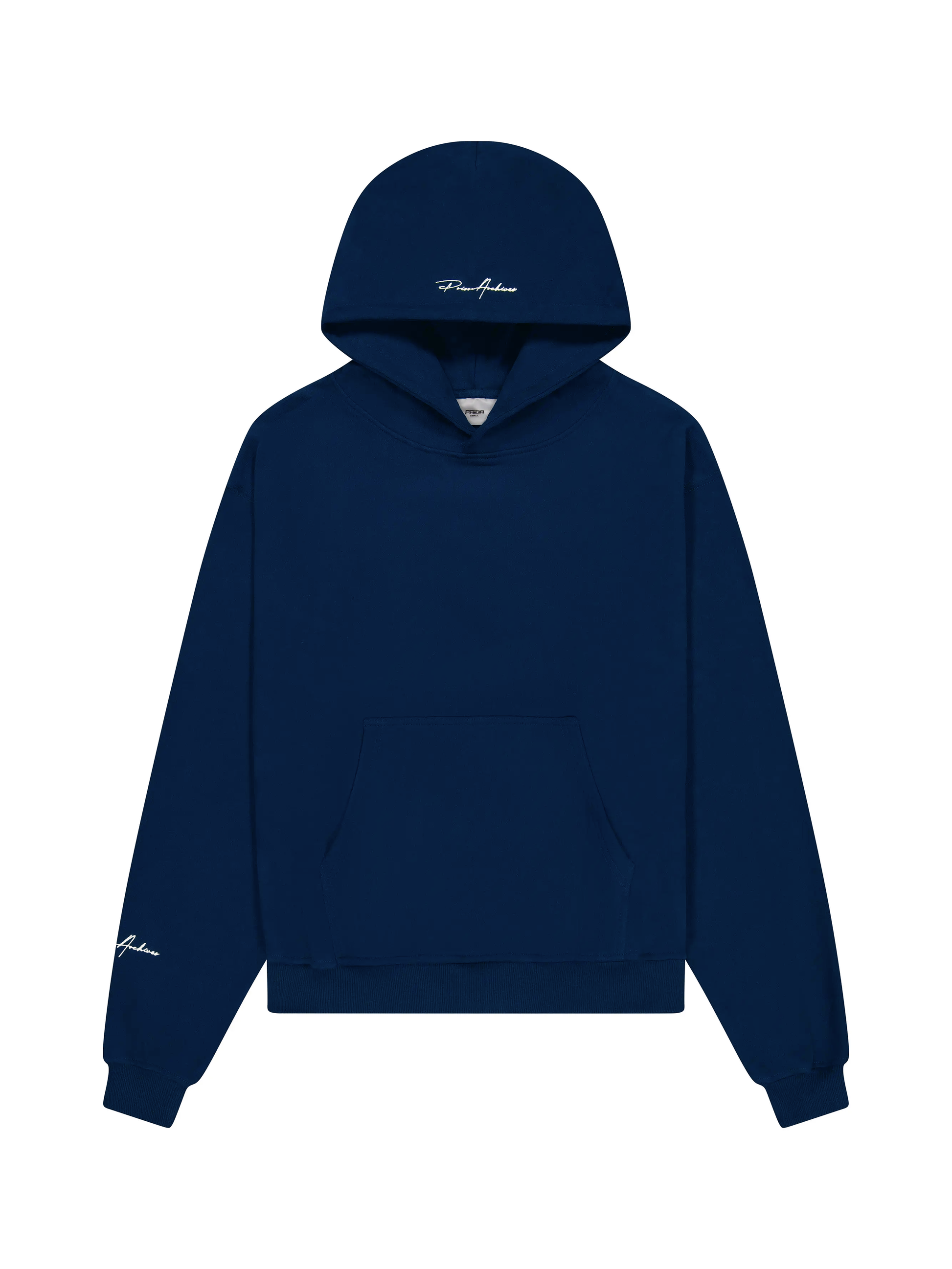 Prior Embroidery Logo Oversized Hoodie Midnight Navy - Prior