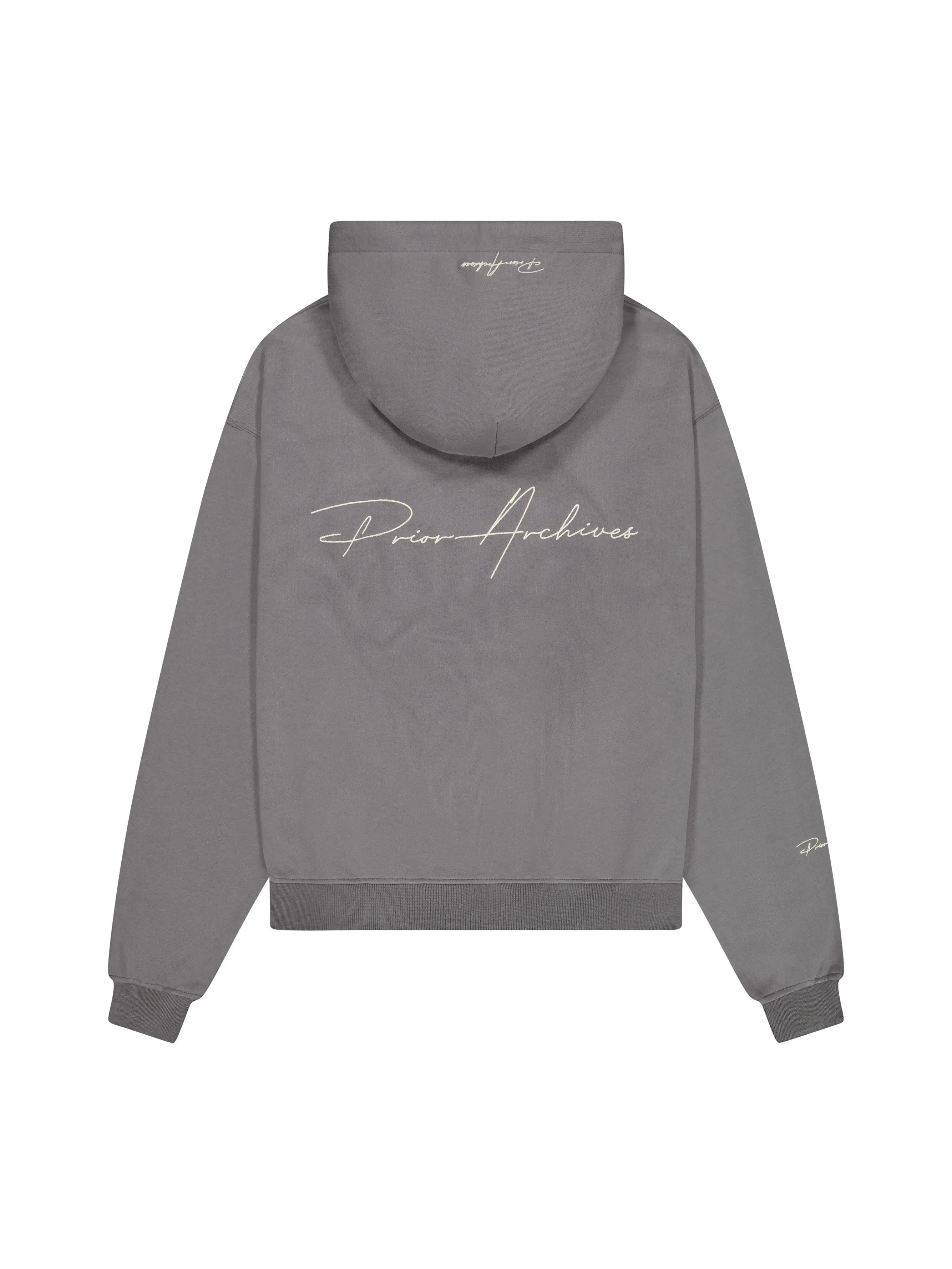 Image of Prior Embroidery Logo Oversized Hoodie Slate in Auckland, New Zealand - Shop name