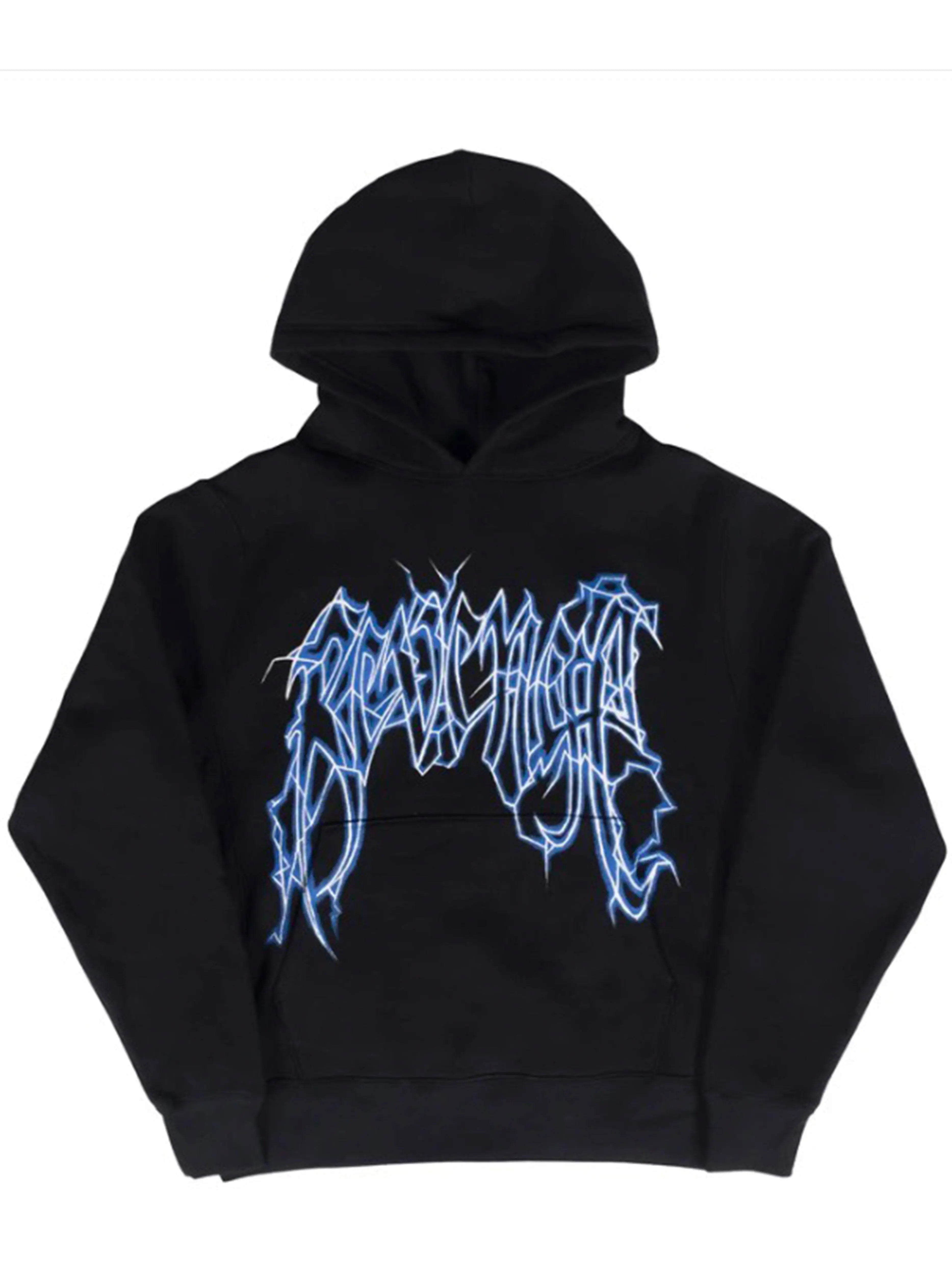 Image of Revenge Lightning Logo Hoodie Black Prior
