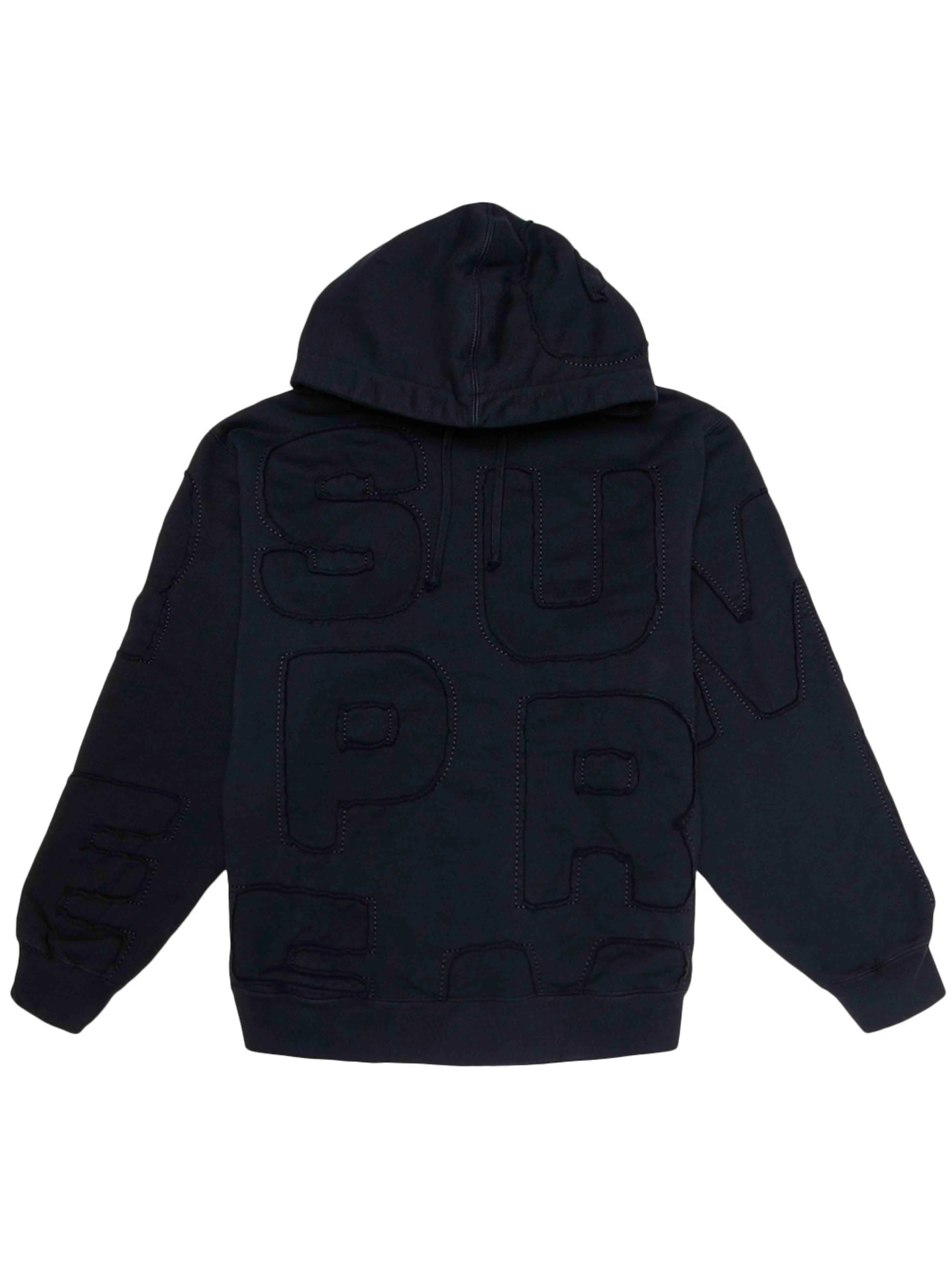 Image of SUPREME CUTOUT LETTERS HOODIE BLACK [SS20] Prior