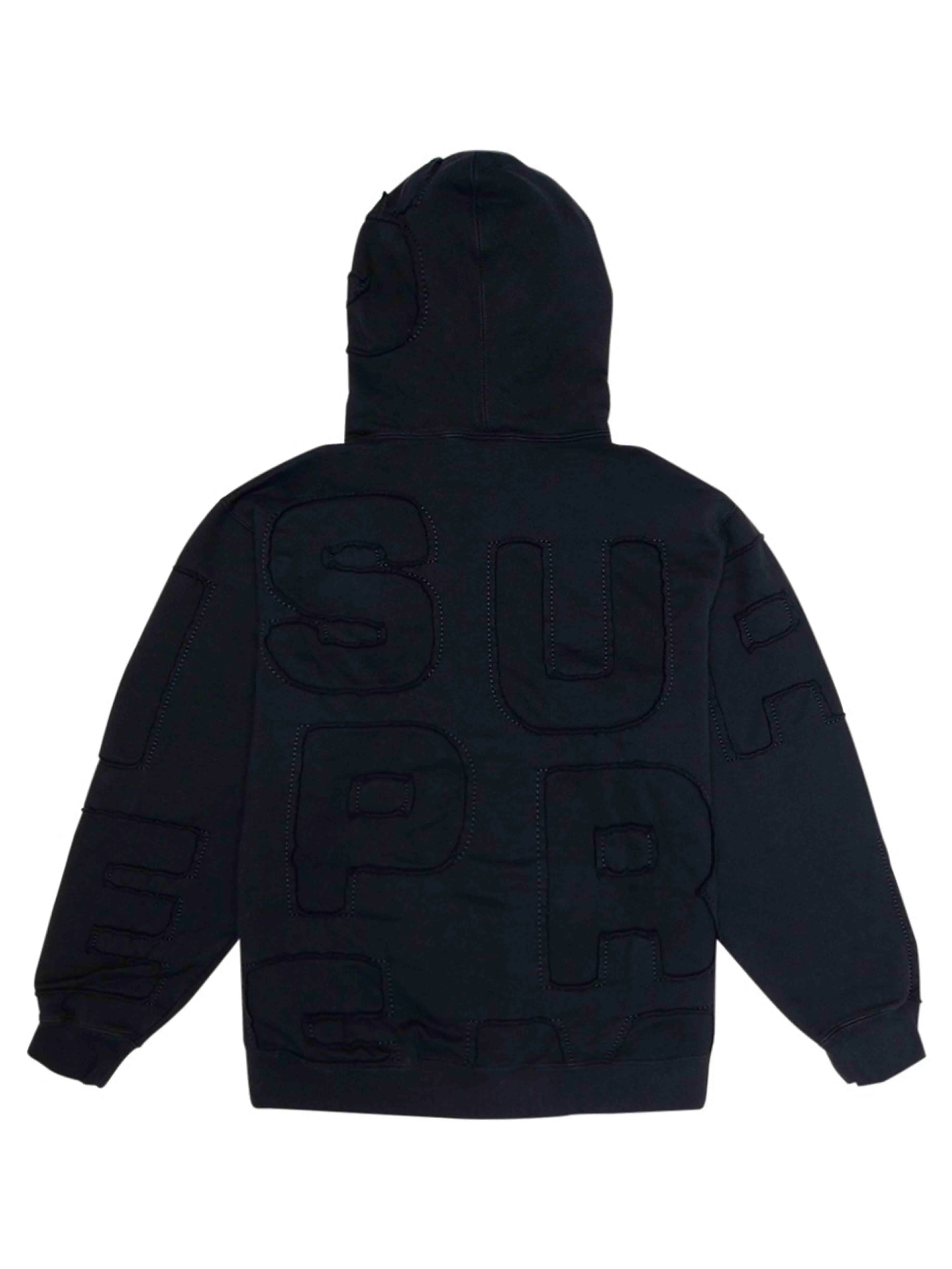 Image of SUPREME CUTOUT LETTERS HOODIE BLACK [SS20] Prior