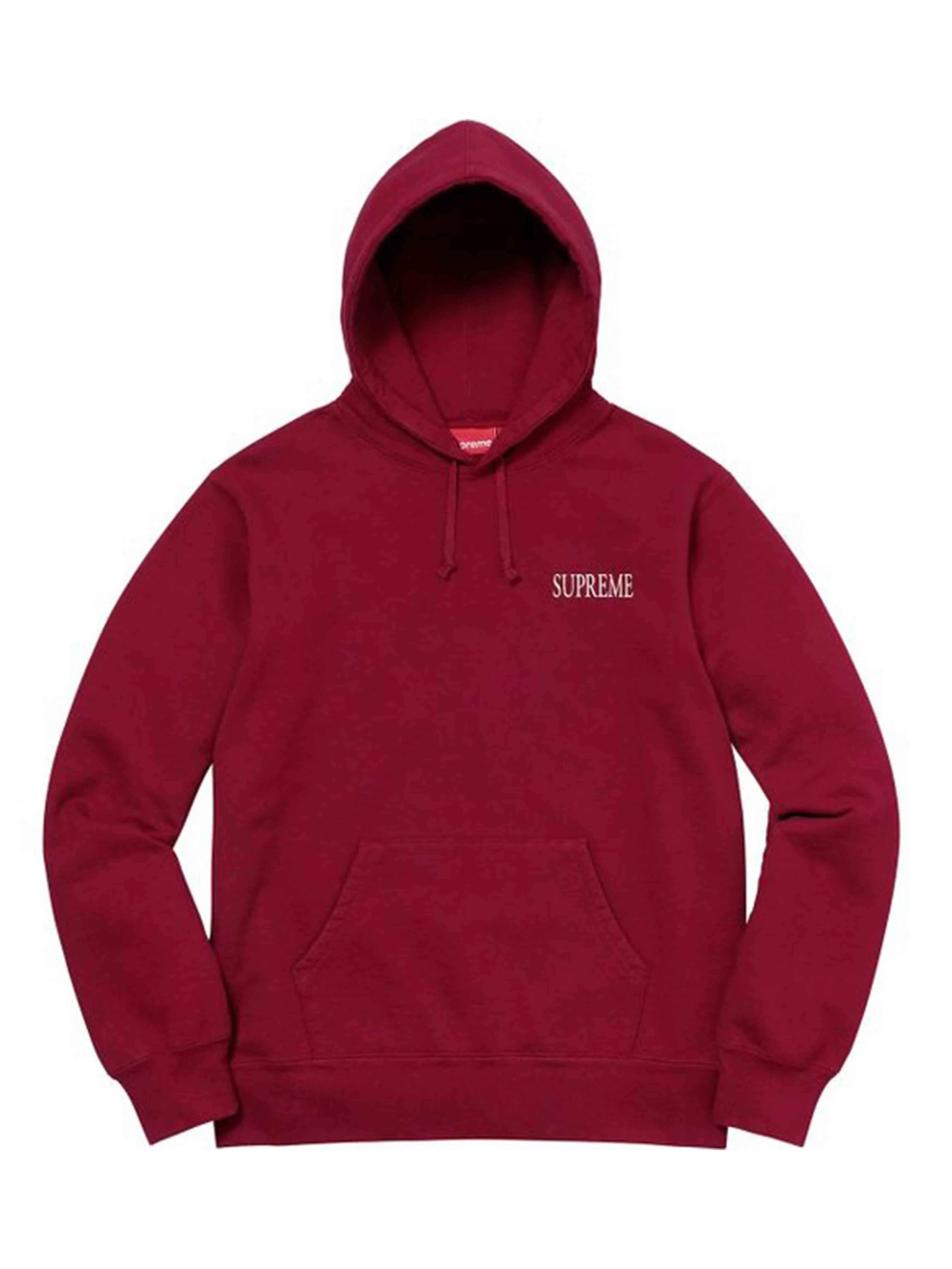 Image of SUPREME DECLINE HOODIE CARDINAL [FW17] Prior
