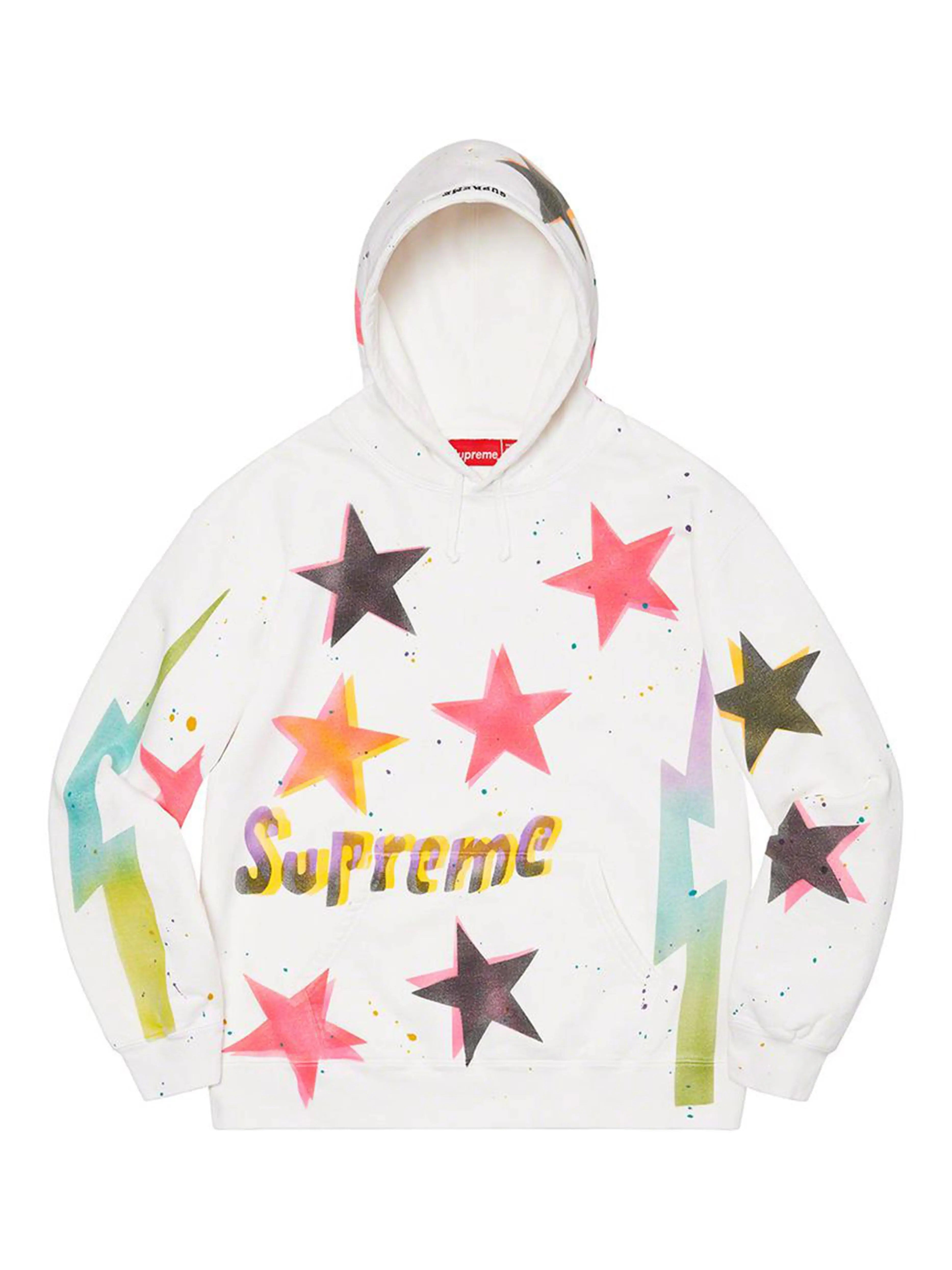 Image of SUPREME GONZ STARS HOODIE WHITE [SS21] Prior