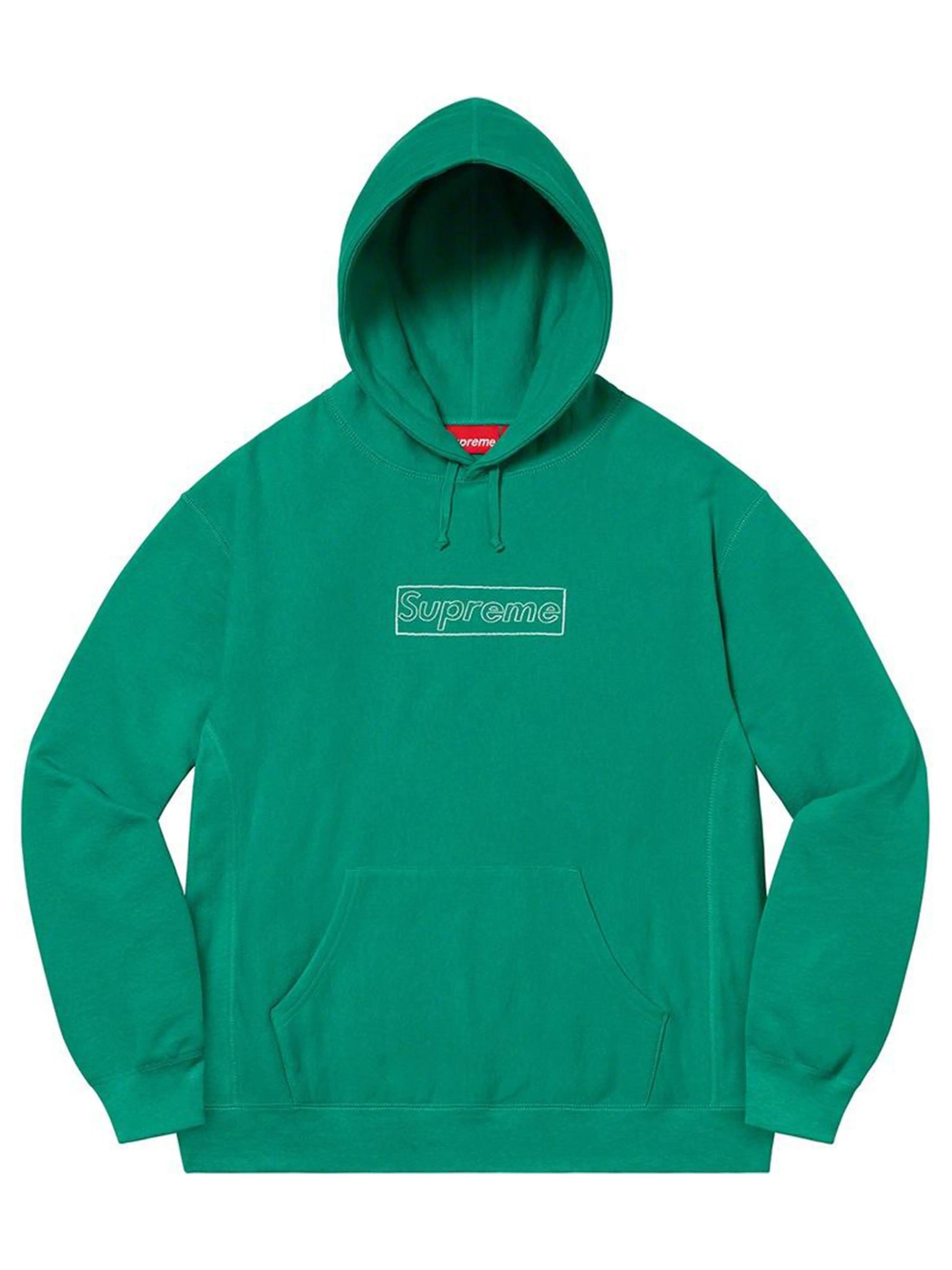 SUPREME KAWS CHALK LOGO HOODIE LIGHT PINE [SS21] Prior