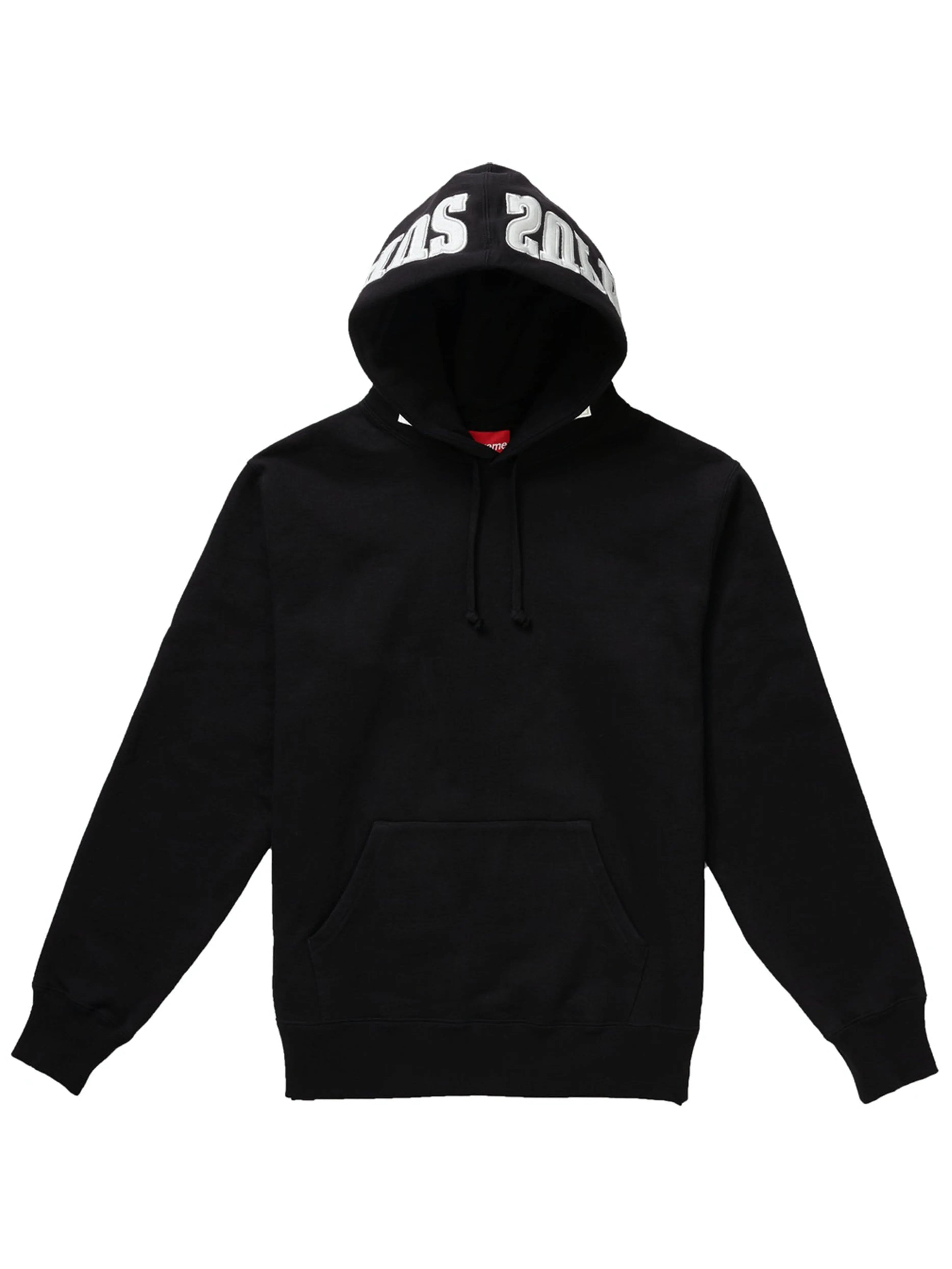Image of SUPREME MIRRORED LOGO HOODIE BLACK (FW19) Prior