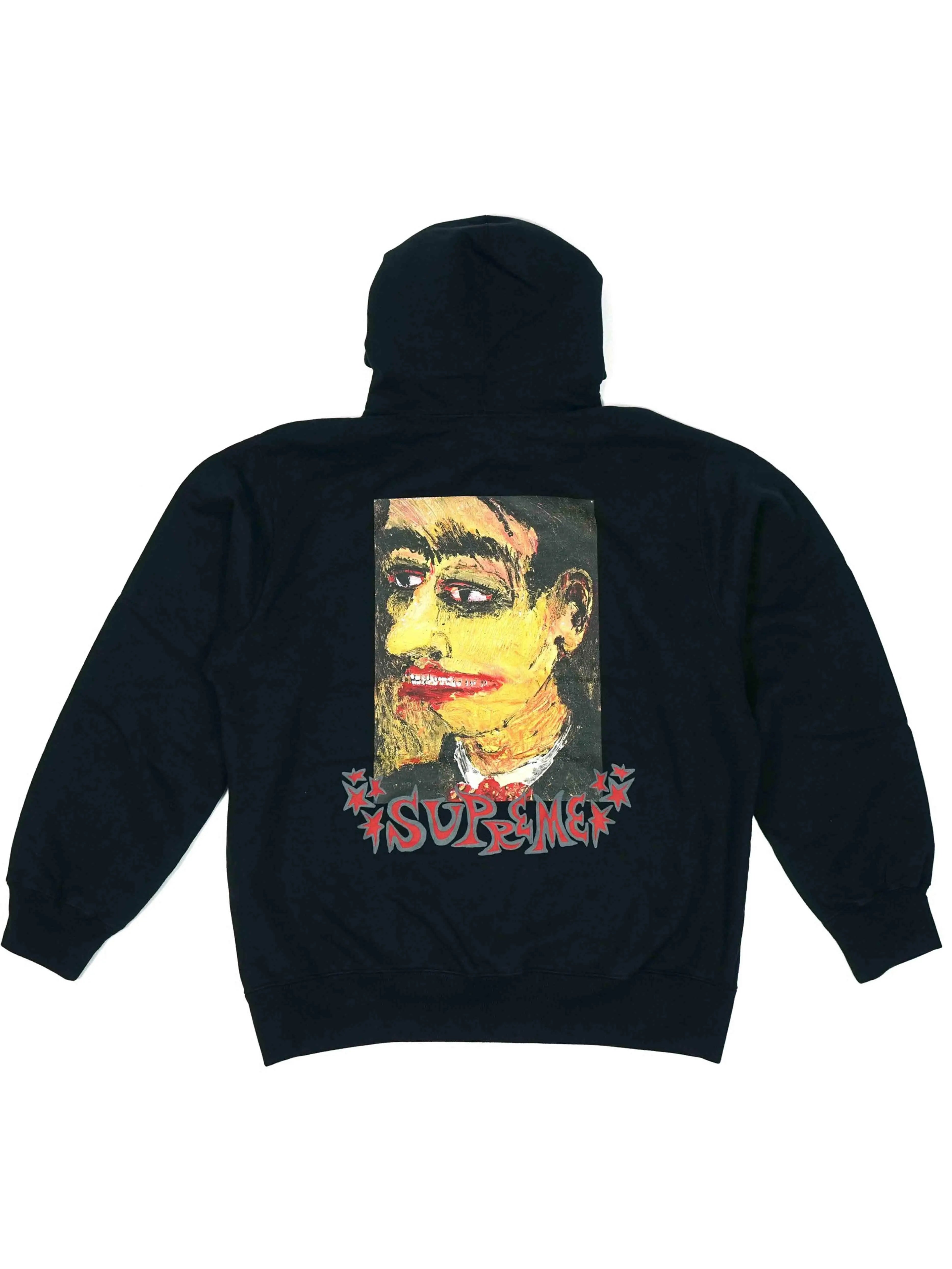 Image of SUPREME PORTRAIT HOODIE BLACK [FW18] Prior