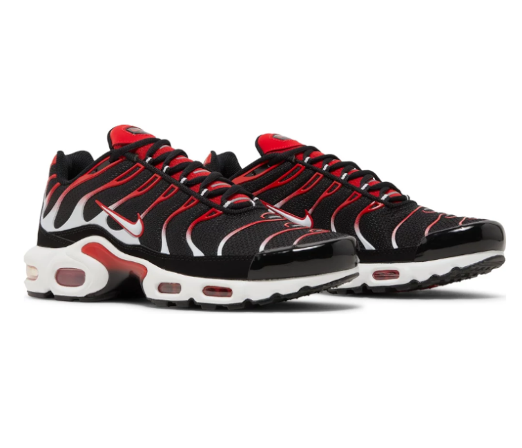Image of Mens Nike Air Max Plus TN (Black/White/Red)