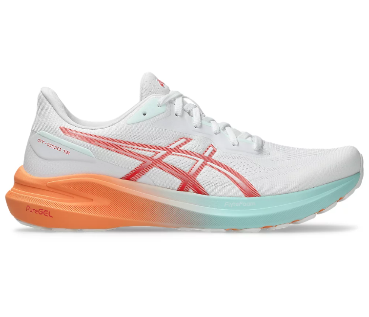 Men's Asics GT-1000 13 (White/Coral Reef)