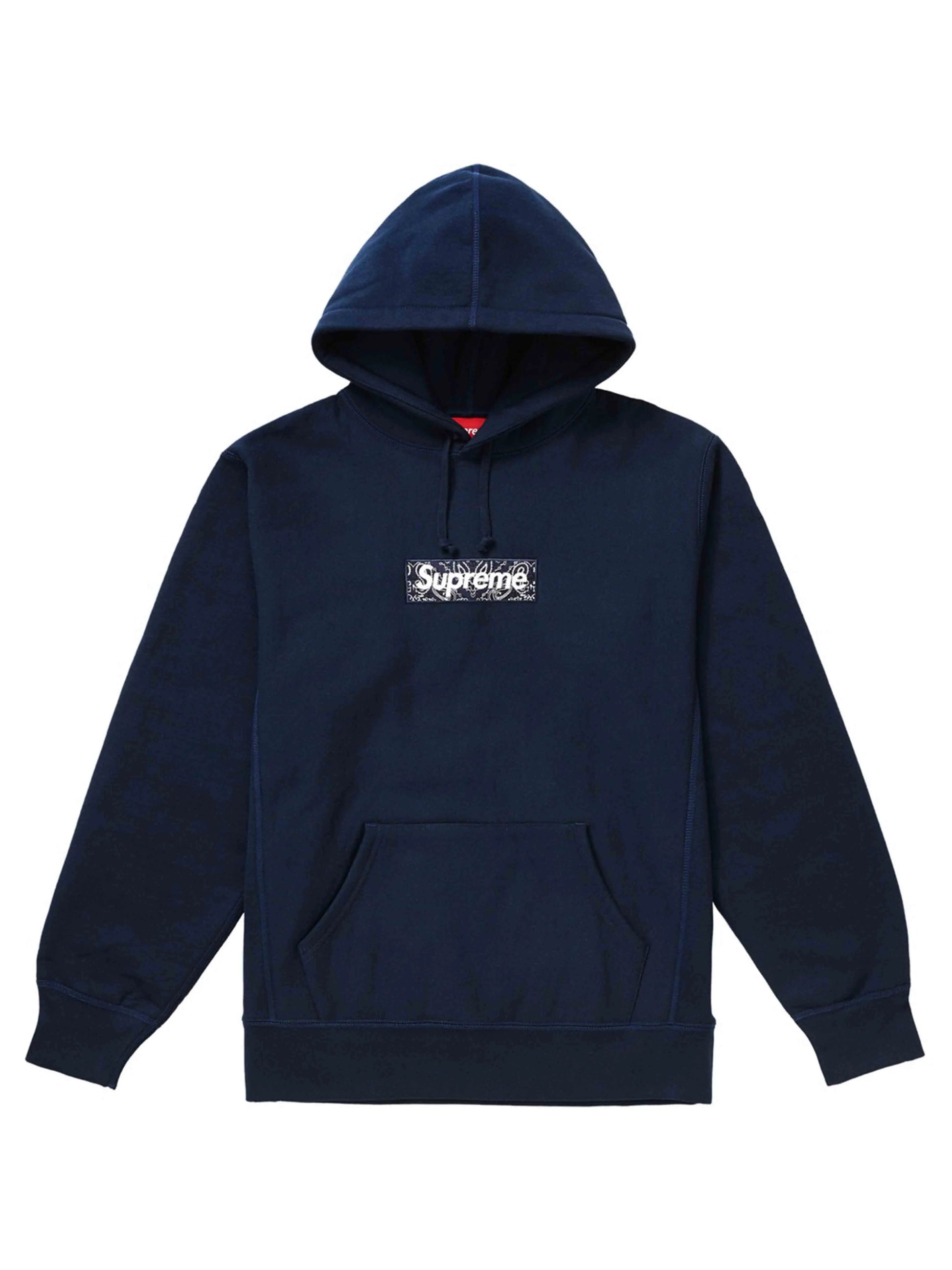 Supreme Bandana Box Logo Hoodie Navy Supreme