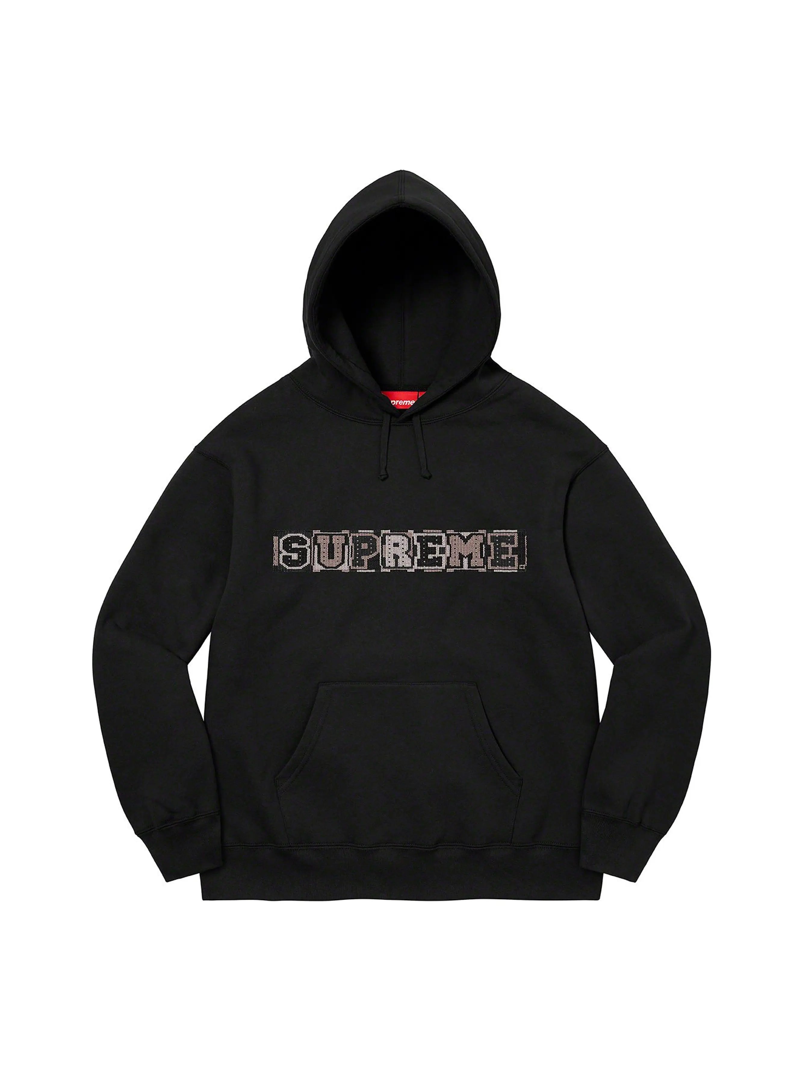 Image of Supreme Beaded Hooded Sweatshirt (SS23) Black in Auckland, New Zealand - Shop name