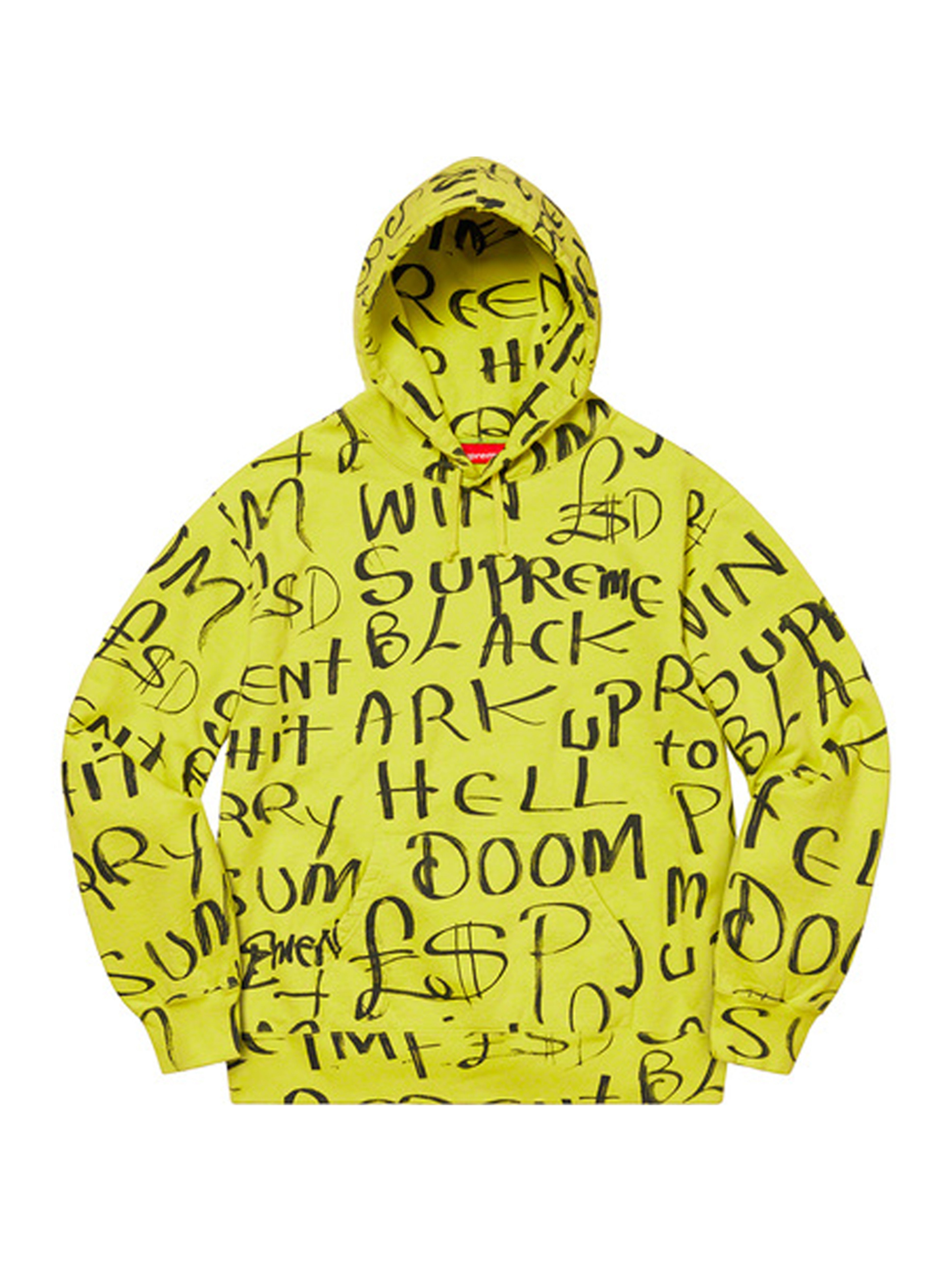 Image of Supreme Black Ark Hoodie Fluorescent Yellow Prior