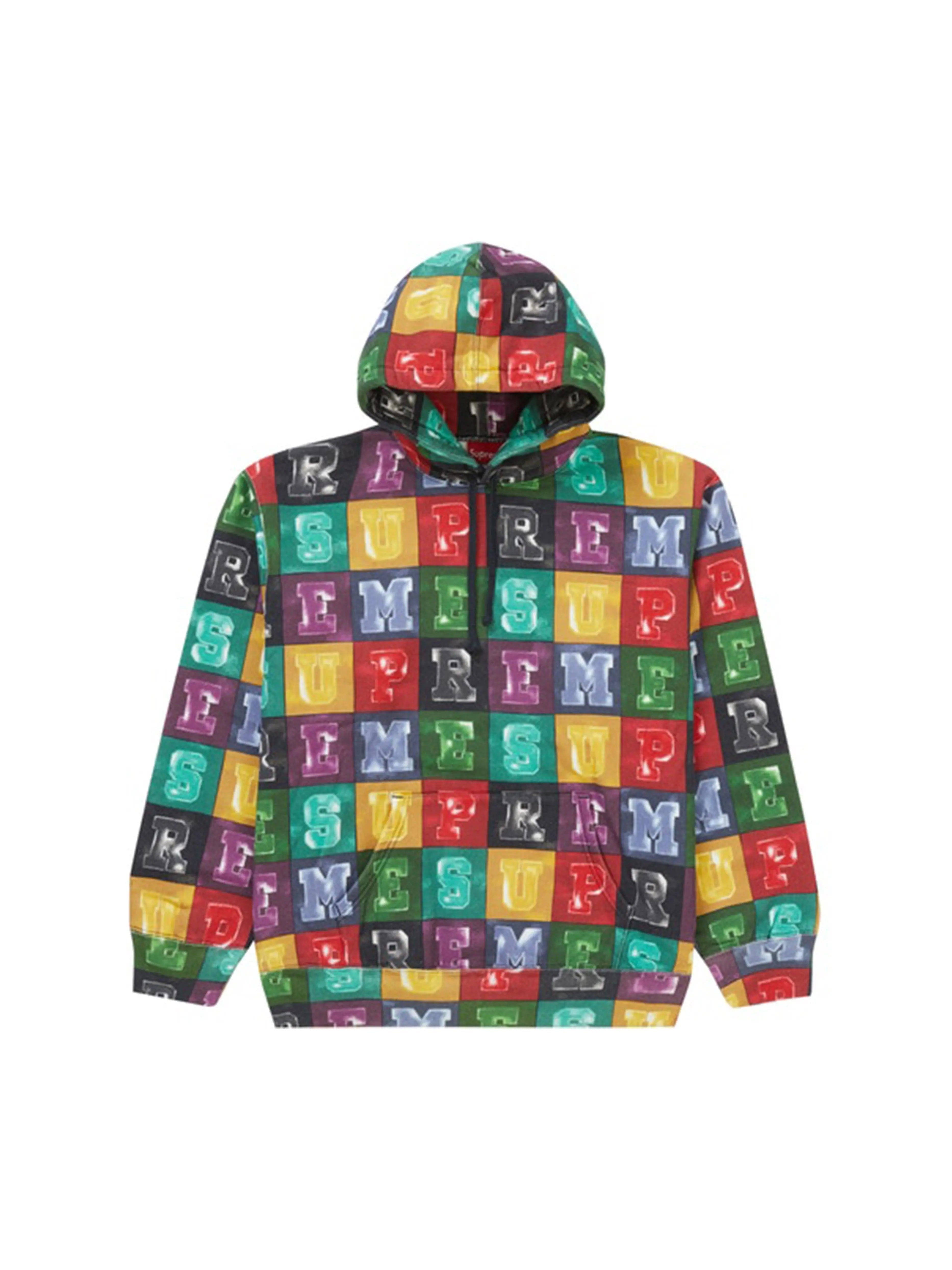 Image of Supreme Blocks Hooded Sweatshirt Multicolor [FW20] Supreme