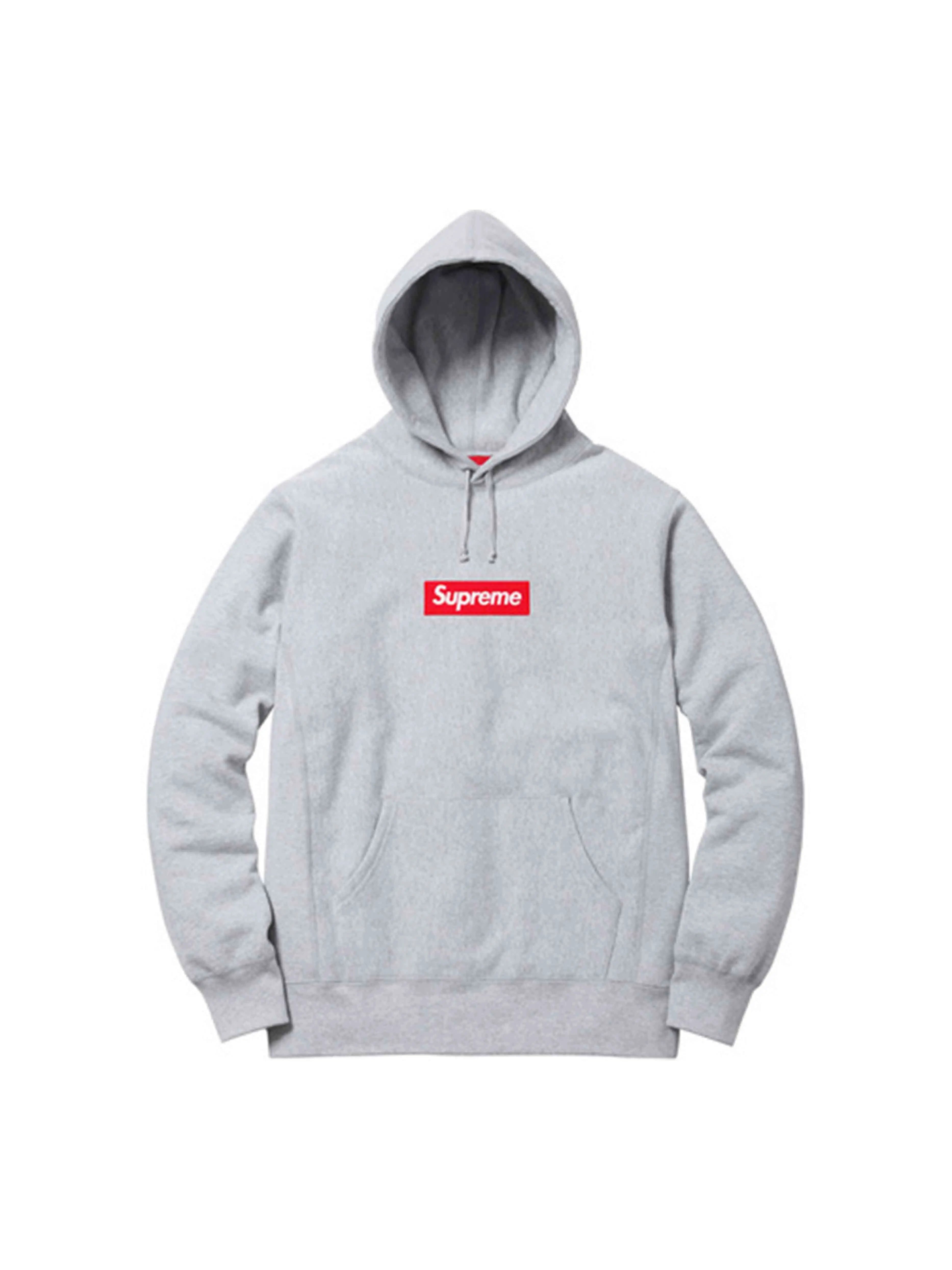 Image of Supreme Box Logo Hoodie Heather Grey [FW16] Supreme