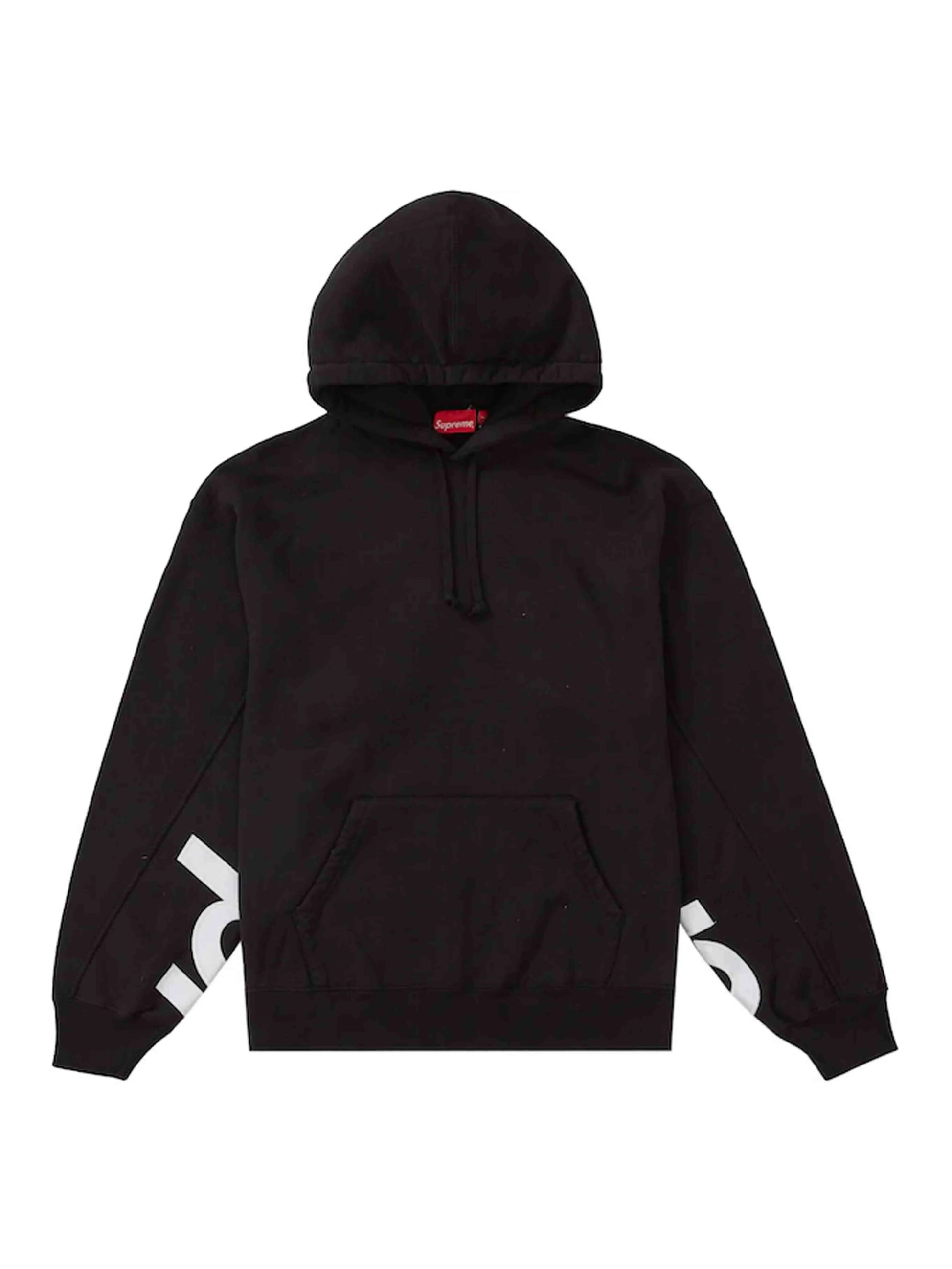 Supreme Cropped Panels Hooded Sweatshirt Black Prior