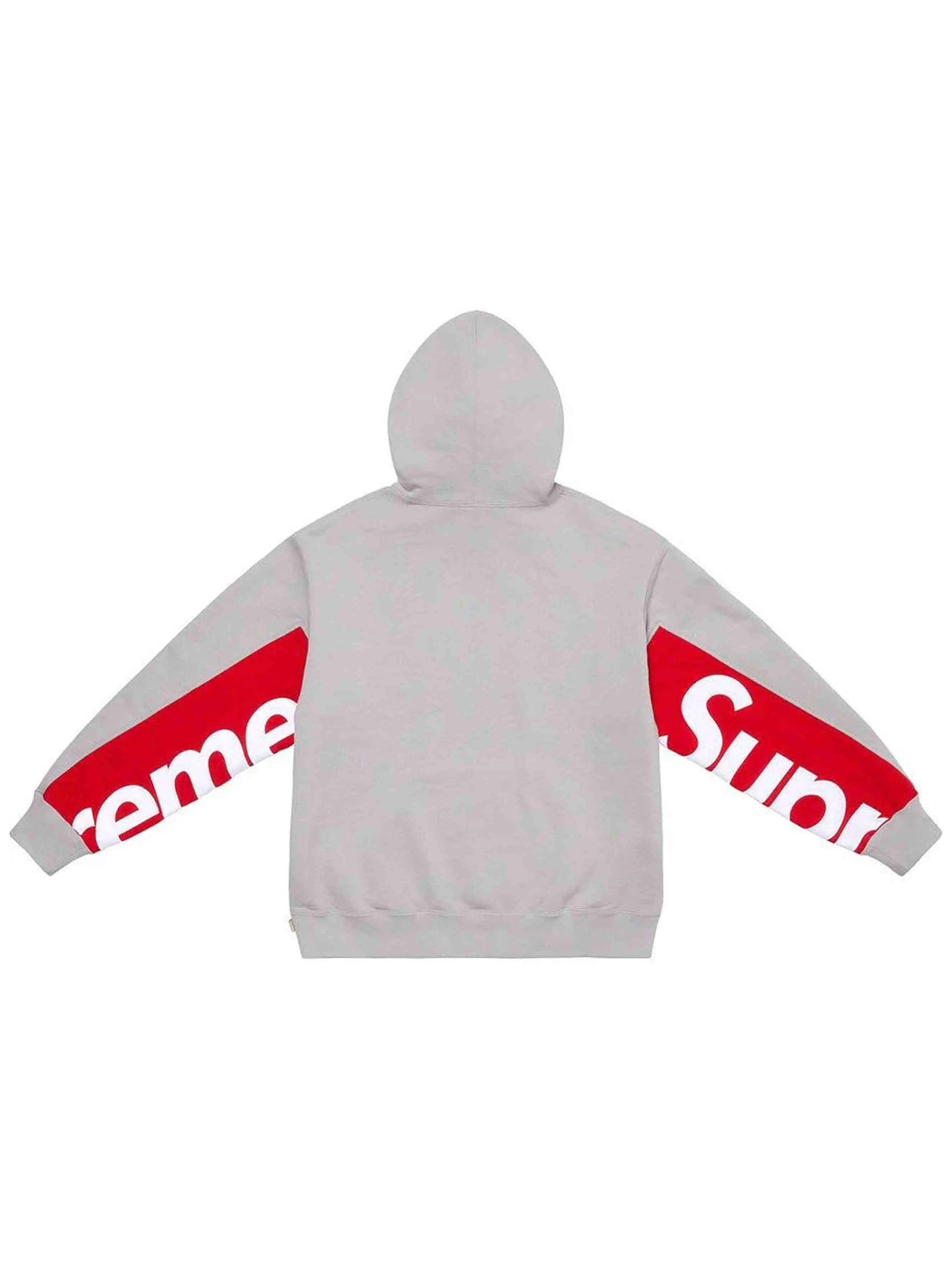 Image of Supreme Cropped Panels Hooded Sweatshirt Grey [SS22] Prior
