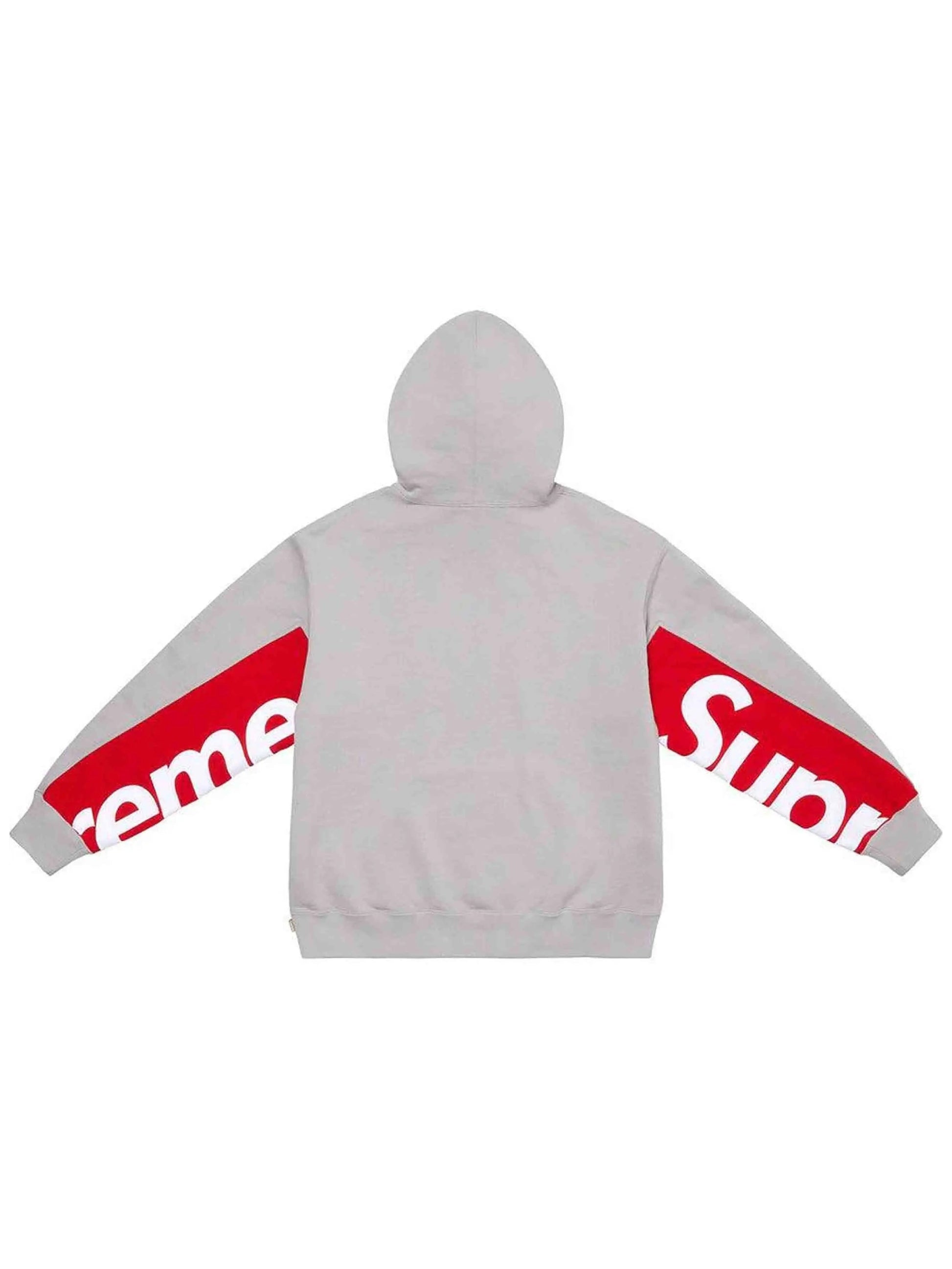 Supreme Cropped Panels Hooded Sweatshirt Grey [SS22] Prior