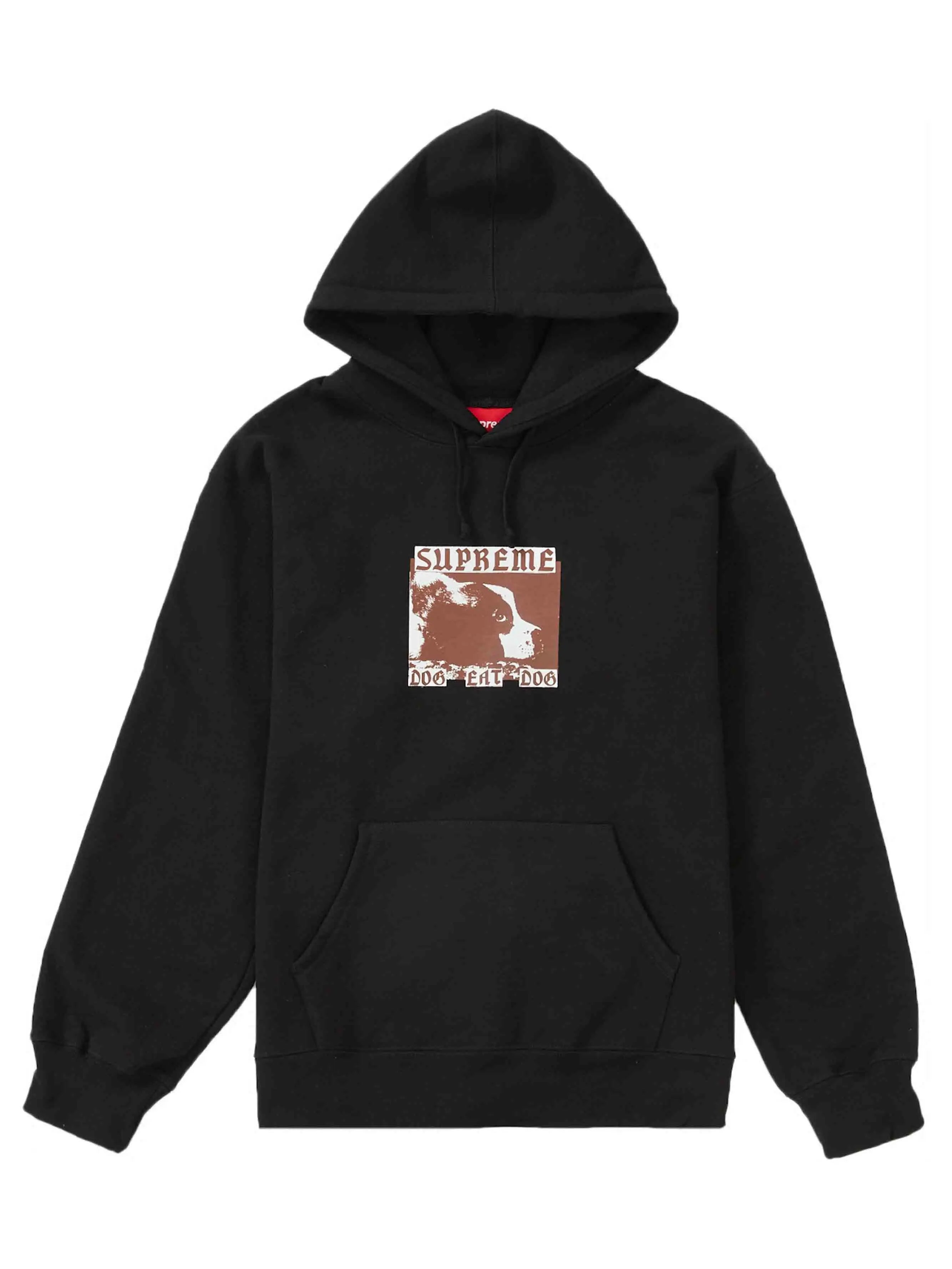 Image of Supreme Dog Eat Dog Hooded Sweatshirt Black (SS22) Prior