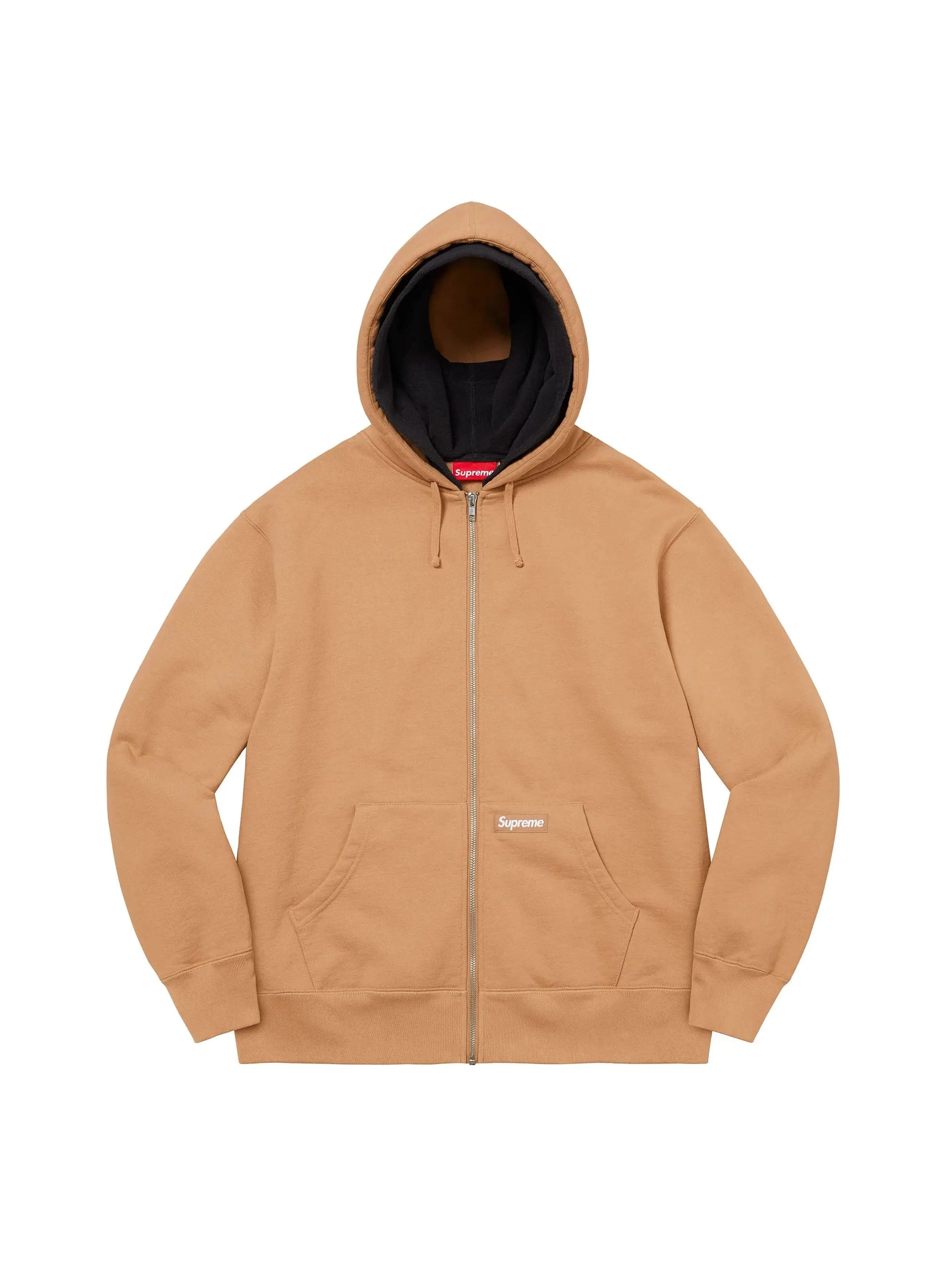 Image of Supreme Double Hood Facemask Zip Up Hooded Sweatshirt Light Brown in Auckland, New Zealand - Shop name
