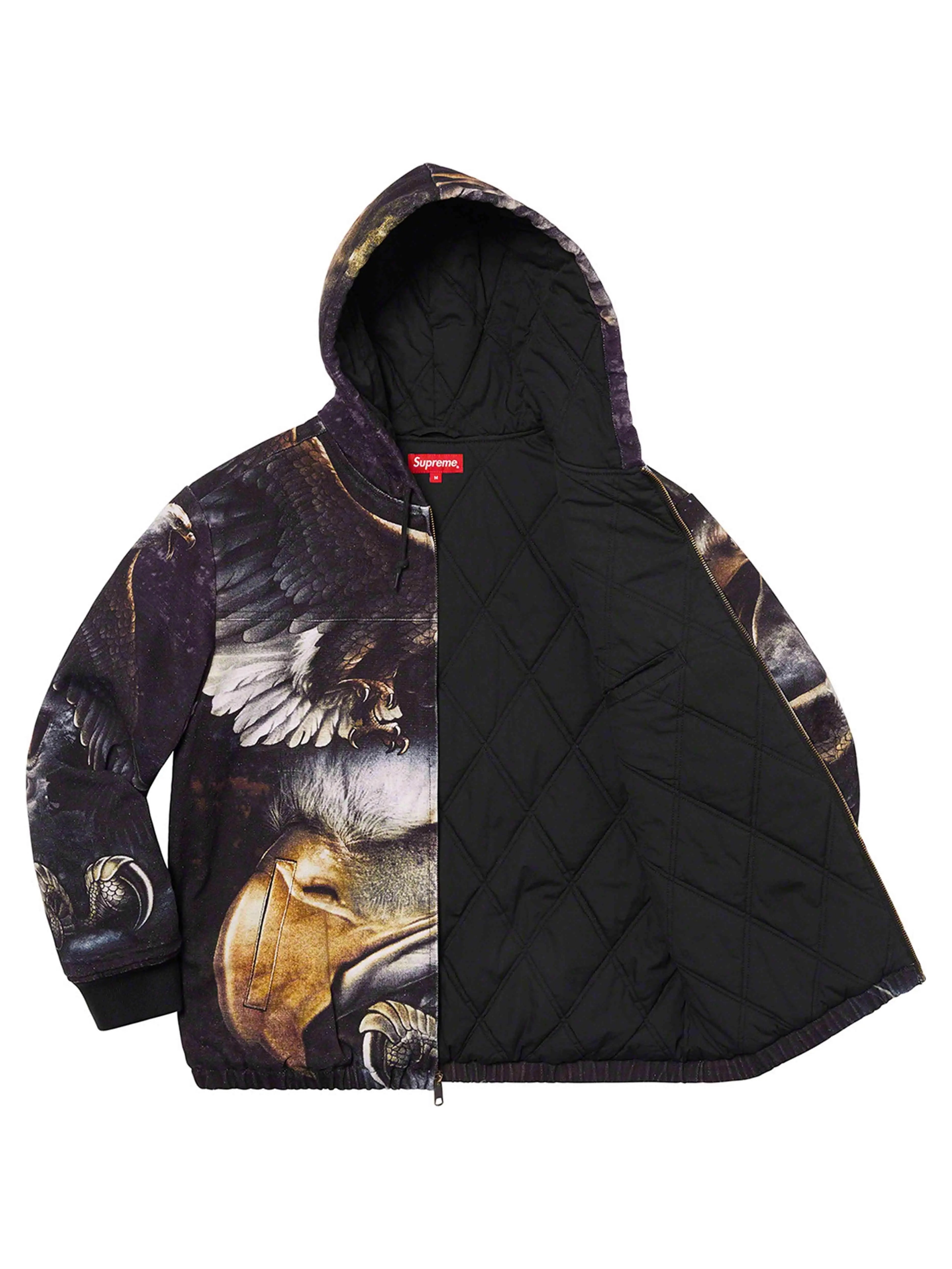 Image of Supreme Eagle Hoodie Work Jacket Black [SS21] Prior