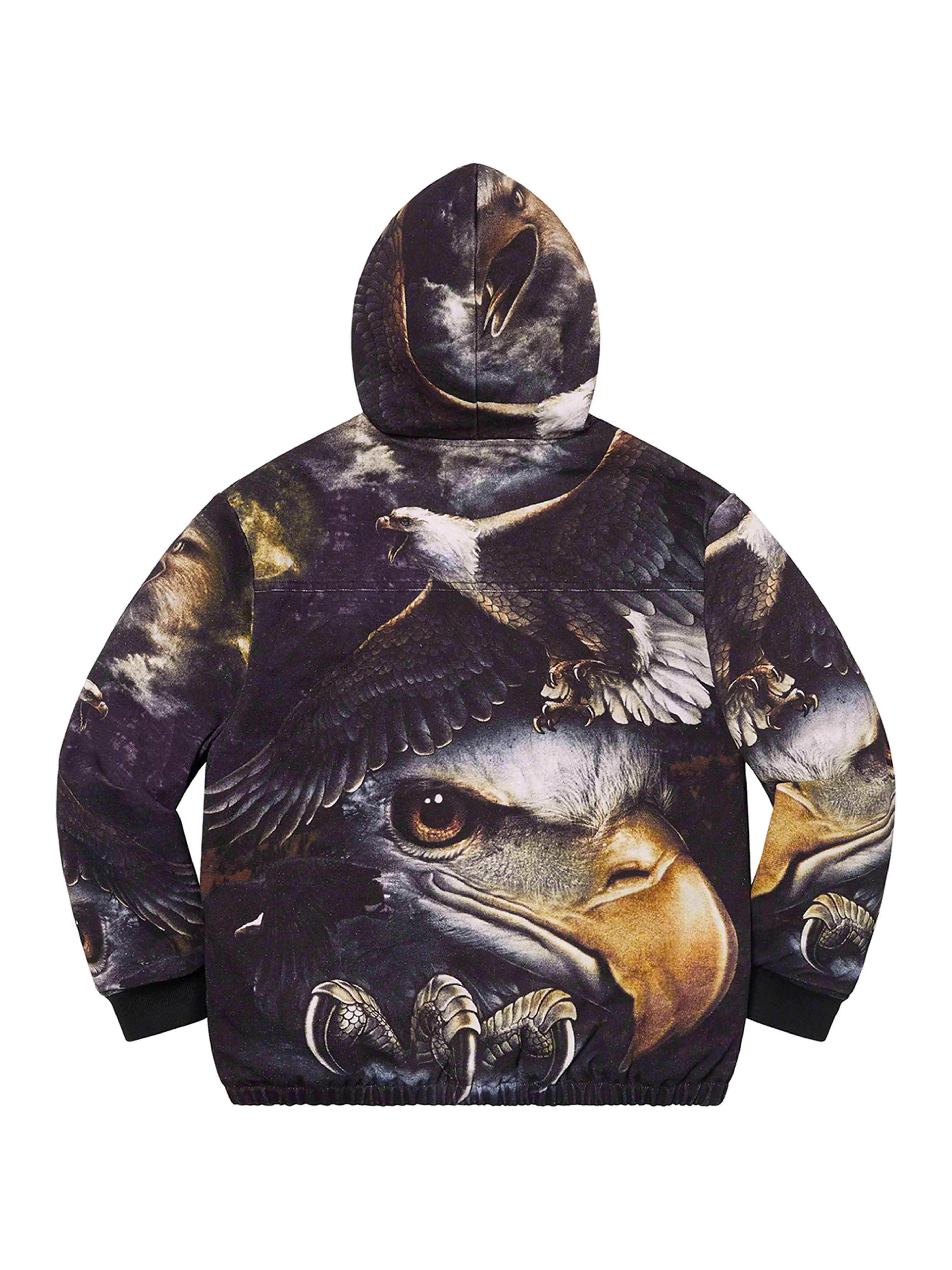 Image of Supreme Eagle Hoodie Work Jacket Black [SS21] Prior