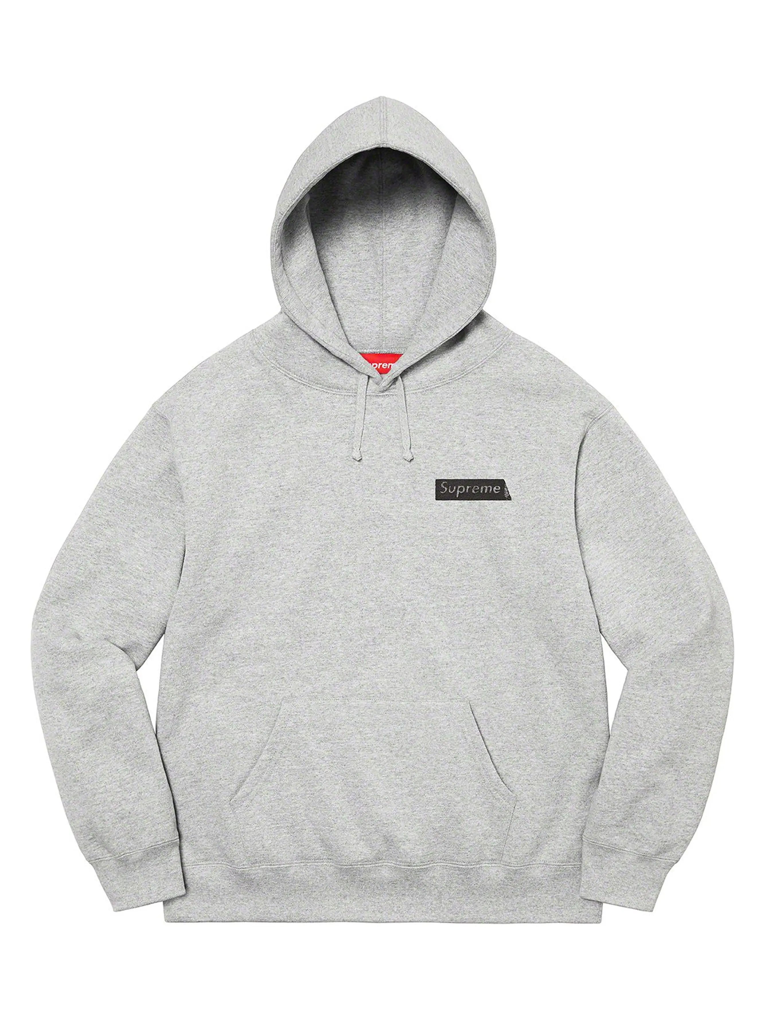 Image of Supreme Fiend Hooded Sweatshirt Heather Grey Prior