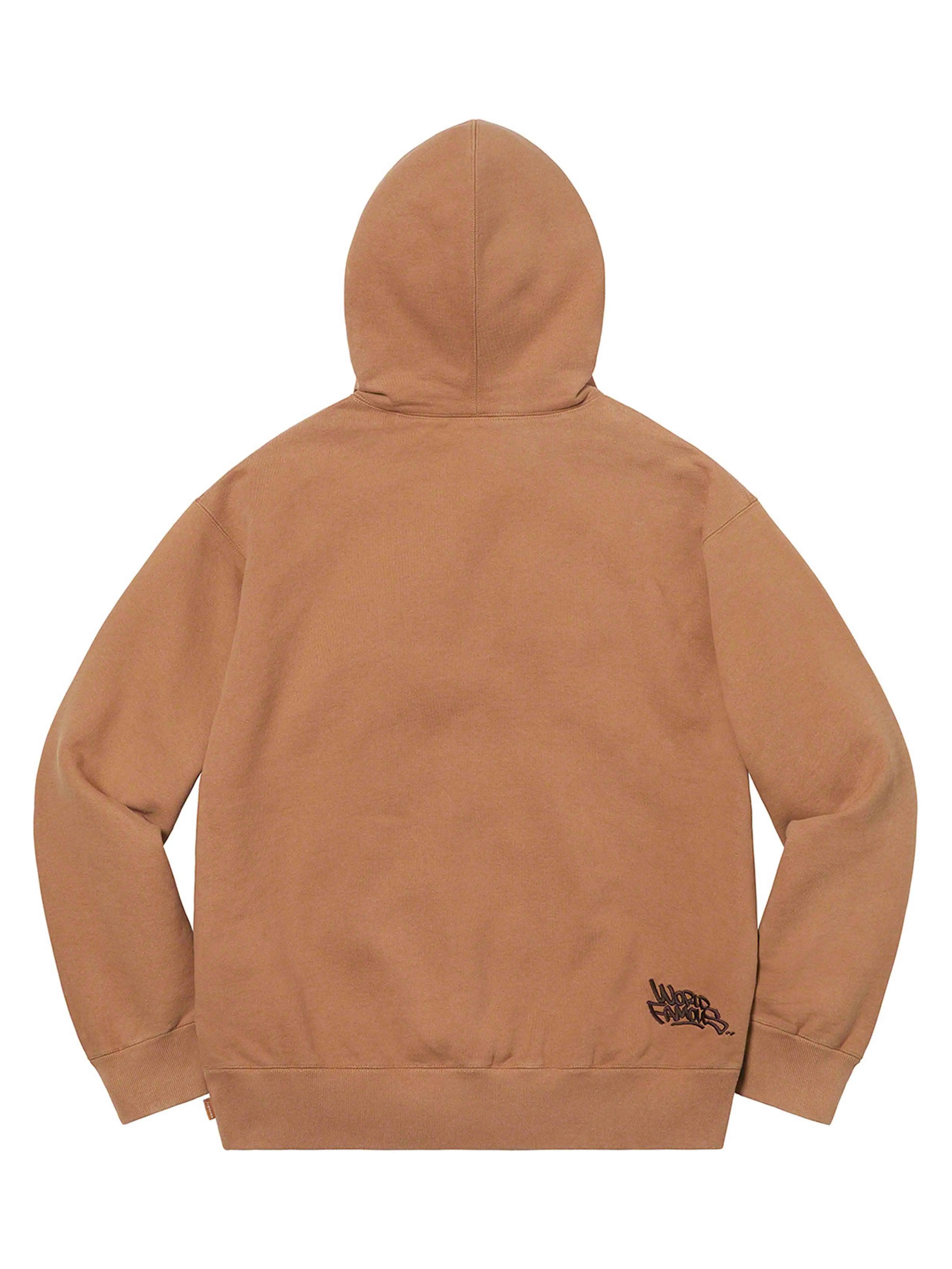 Image of Supreme Handstyle Hooded Sweatshirt Brown [SS21] Prior